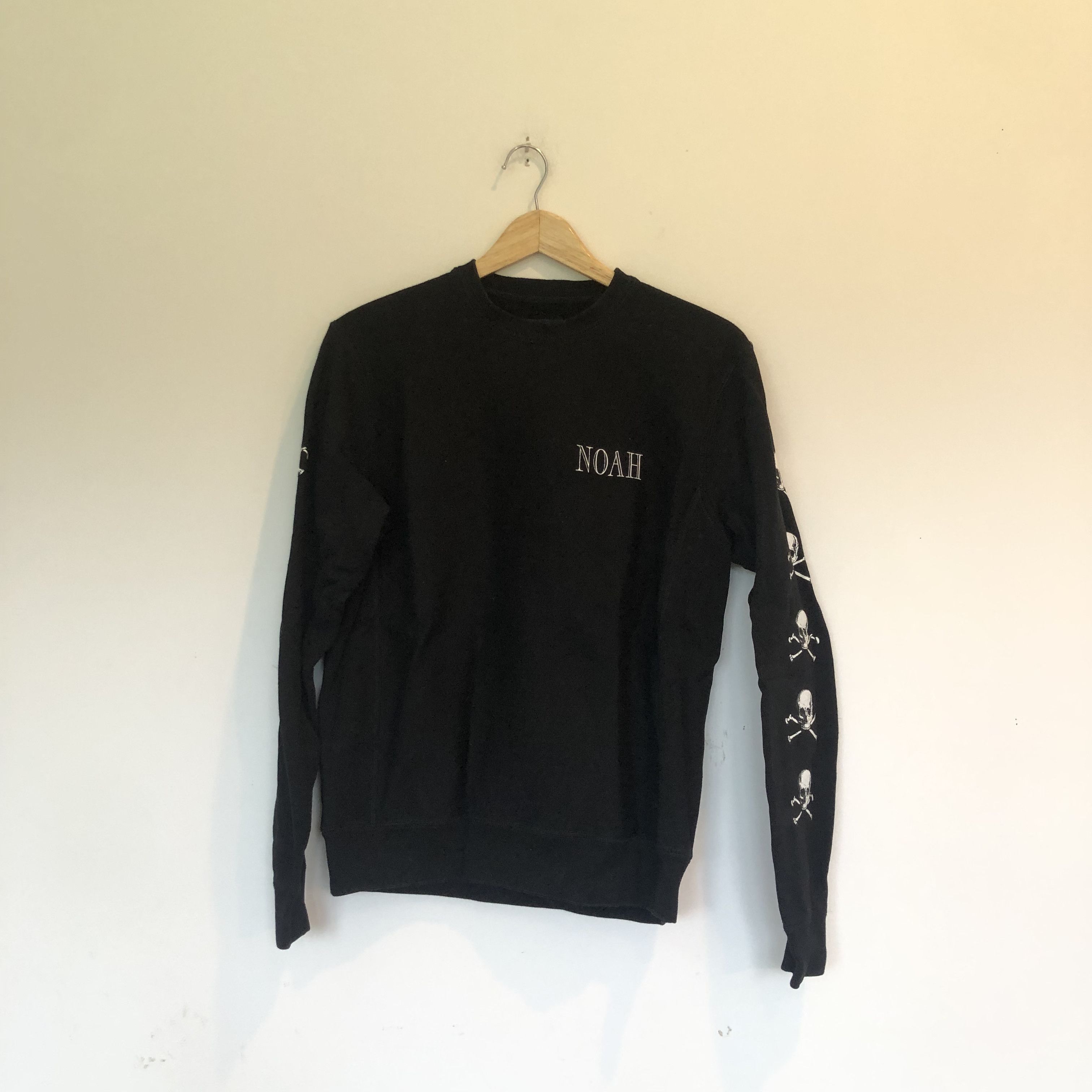 image of Noah Skulls Crewneck in Black, Men's (Size Small)