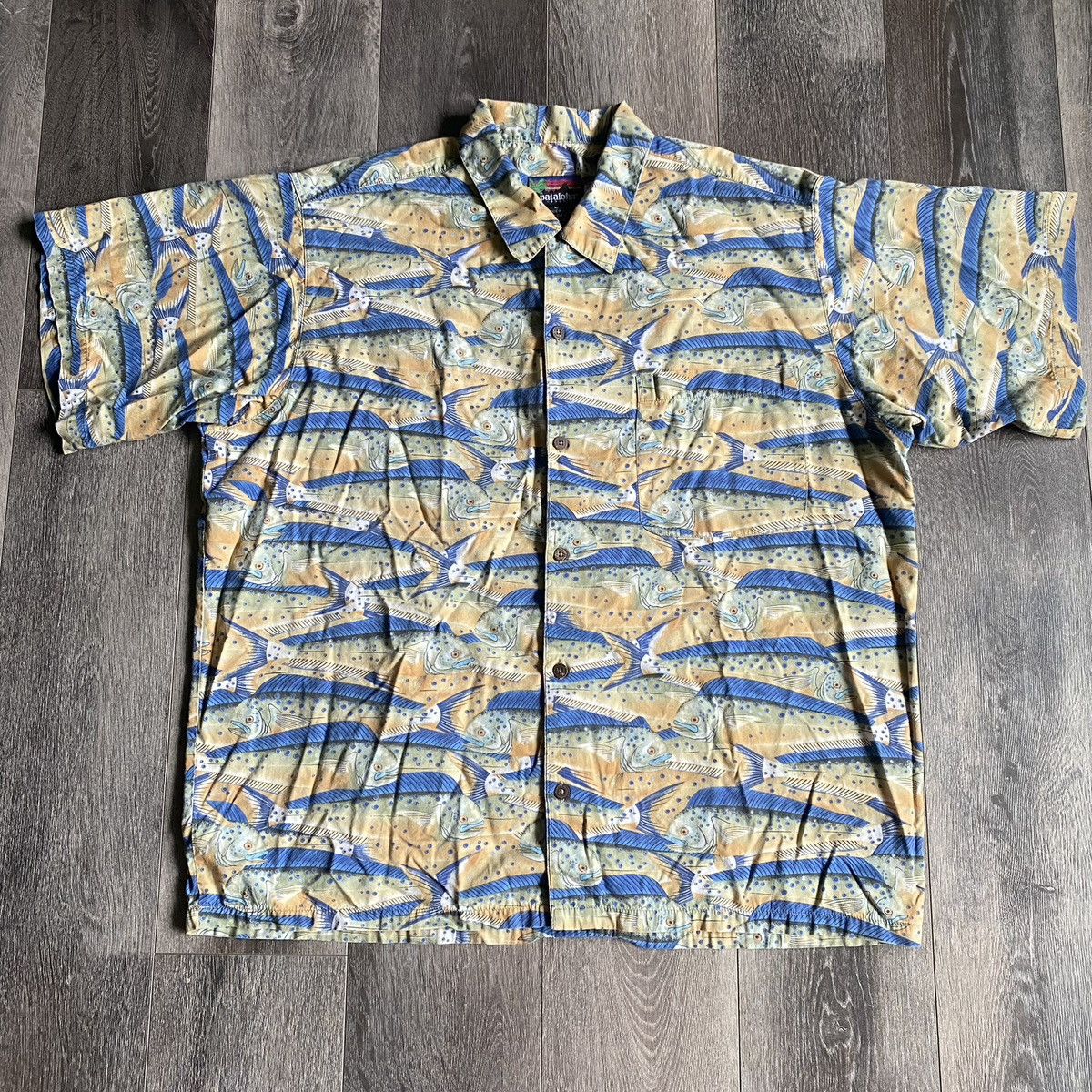 Vintage Vintage 90s Patagonia Pataloha Aloha AOP Fish Hawaiian