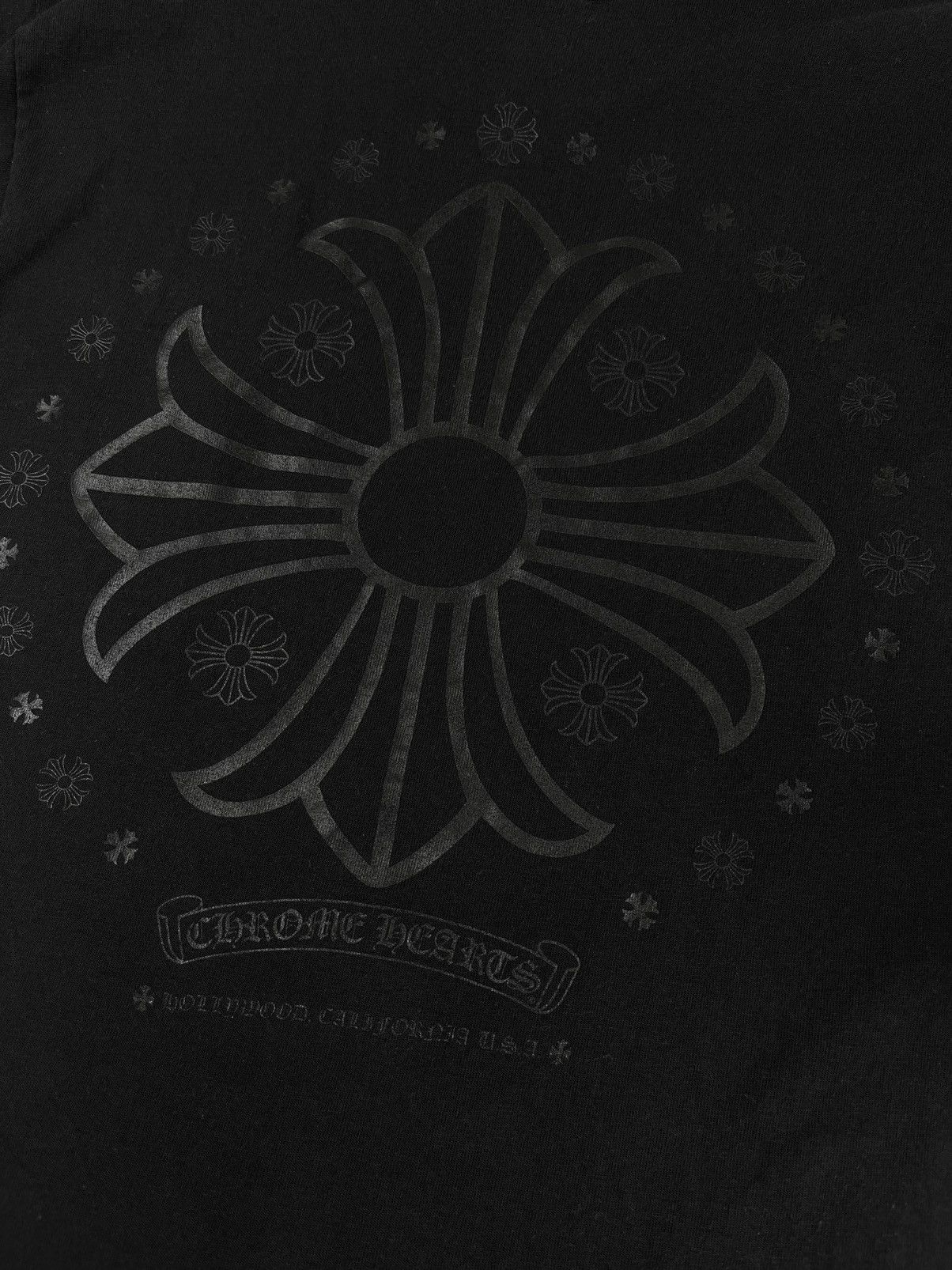 Chrome Hearts Chrome Hearts Tonal Cross Hollywood Logo Pocket Tshirt Size US S / EU 44-46 / 1 - 2 Thumbnail