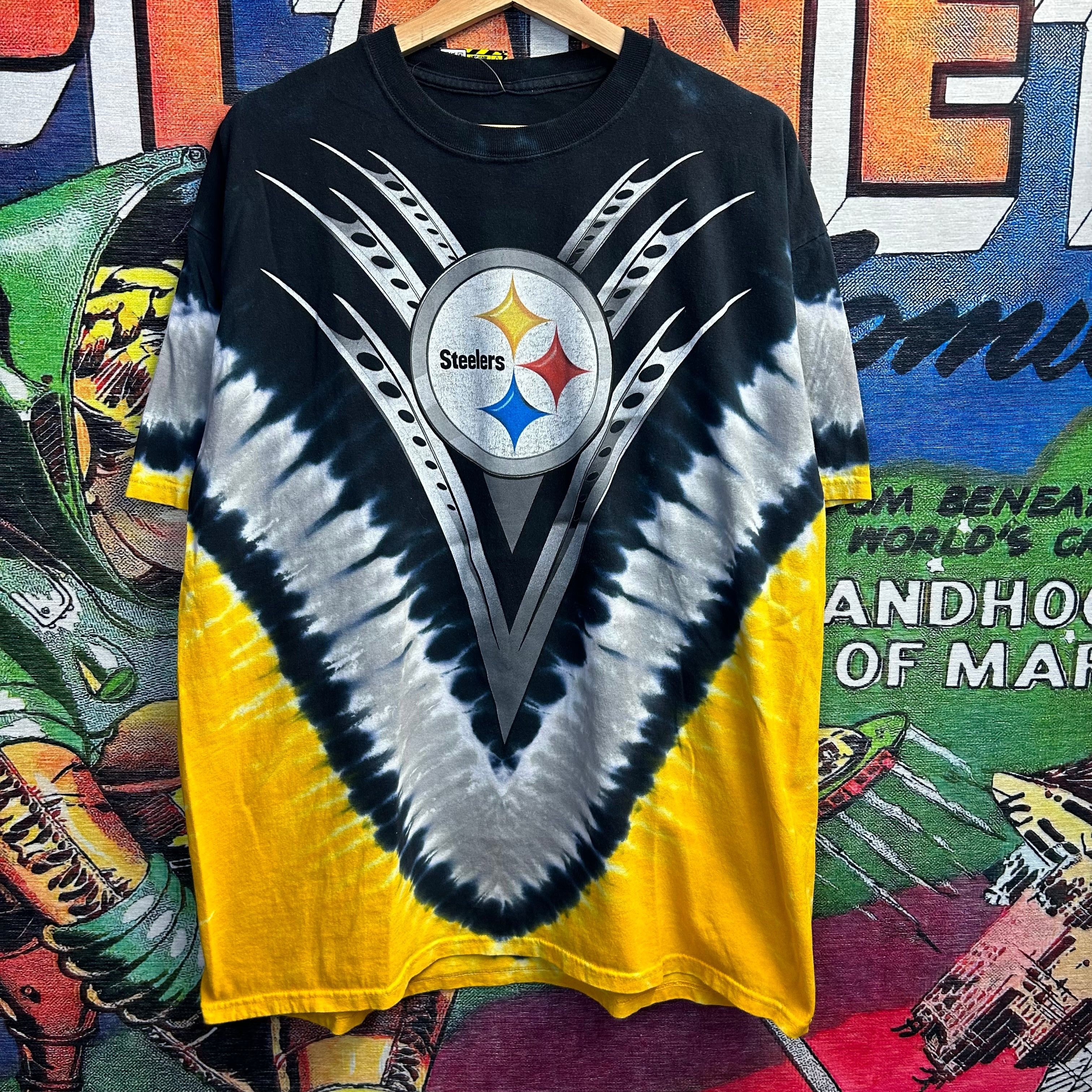 Y2K Pittsburgh Steelers Tie Dye Tee Size XL