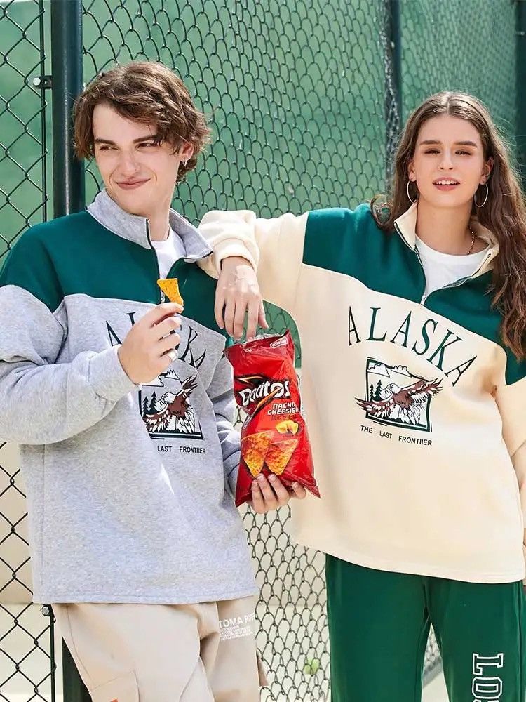 Designer × Japanese Brand Men's fleece sweatshirt with "Alaska" print Size US L / EU 52-54 / 3 - 2 Thumbnail