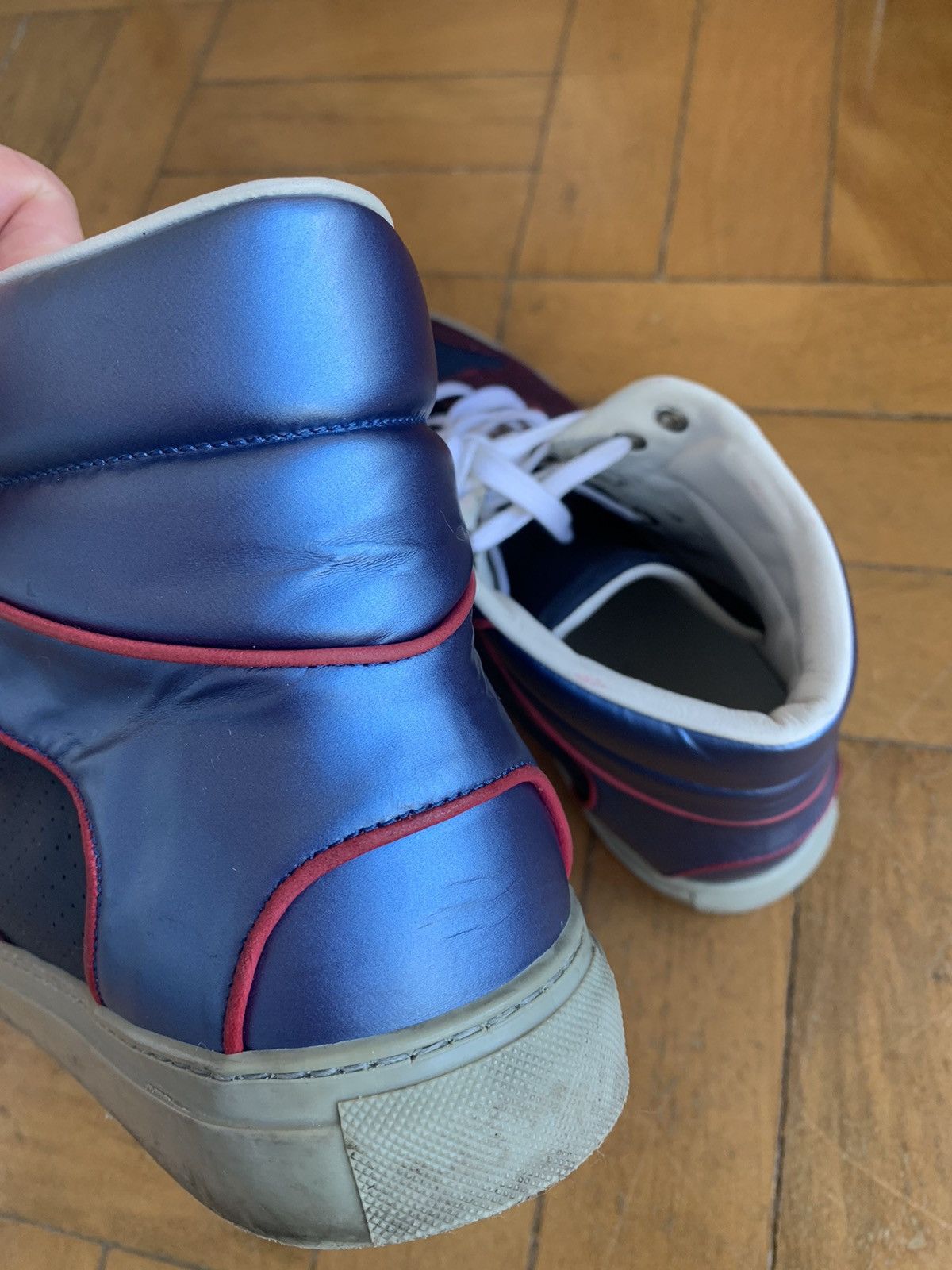 Balenciaga Rare Balenciaga Hi-Top Sneakers in Multicolor Leather Size US 9 / EU 42 - 8 Thumbnail