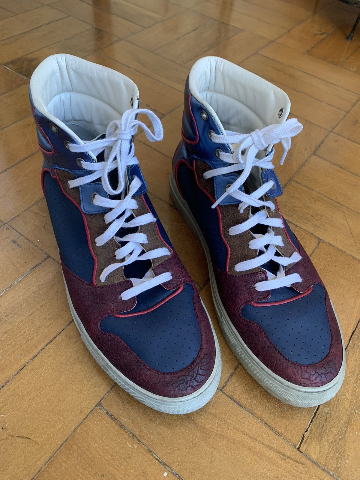 Balenciaga Rare Balenciaga Hi-Top Sneakers in Multicolor Leather Size US 9 / EU 42 - 3 Thumbnail