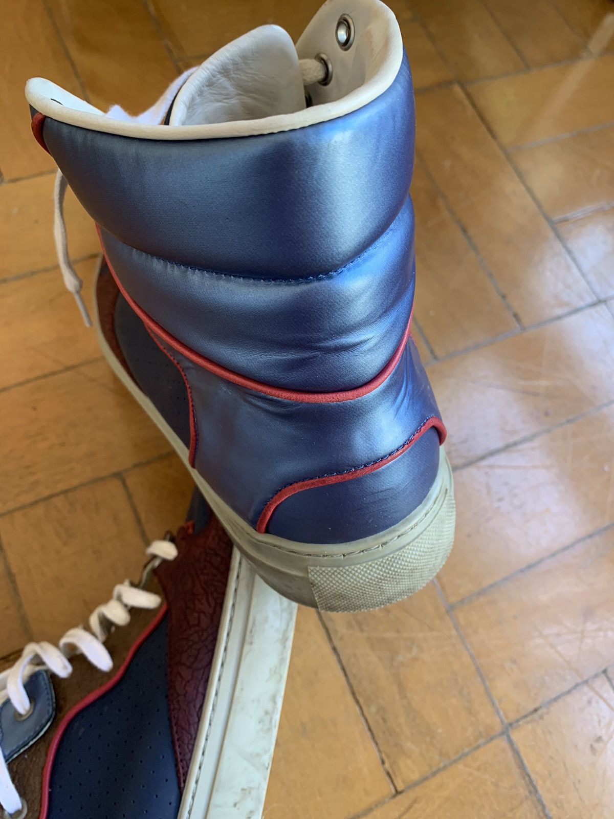 Balenciaga Rare Balenciaga Hi-Top Sneakers in Multicolor Leather Size US 9 / EU 42 - 17 Thumbnail