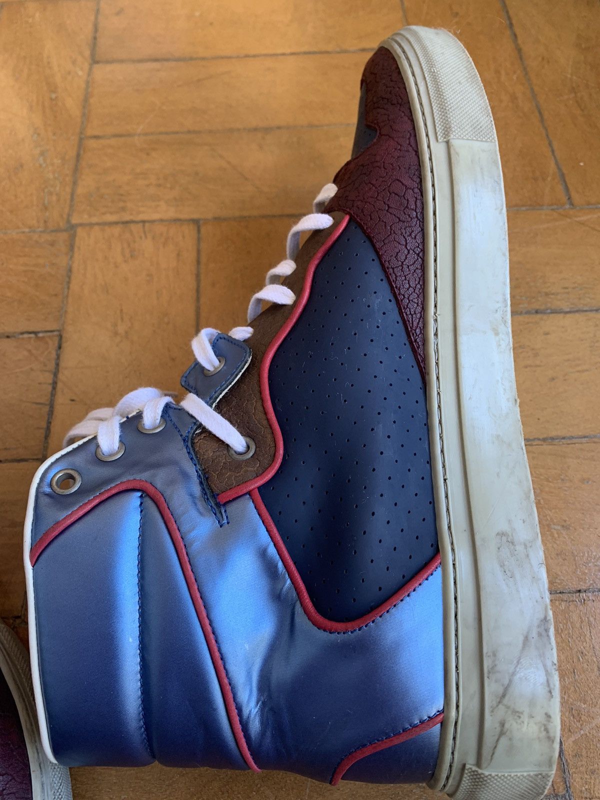 Balenciaga Rare Balenciaga Hi-Top Sneakers in Multicolor Leather Size US 9 / EU 42 - 7 Thumbnail