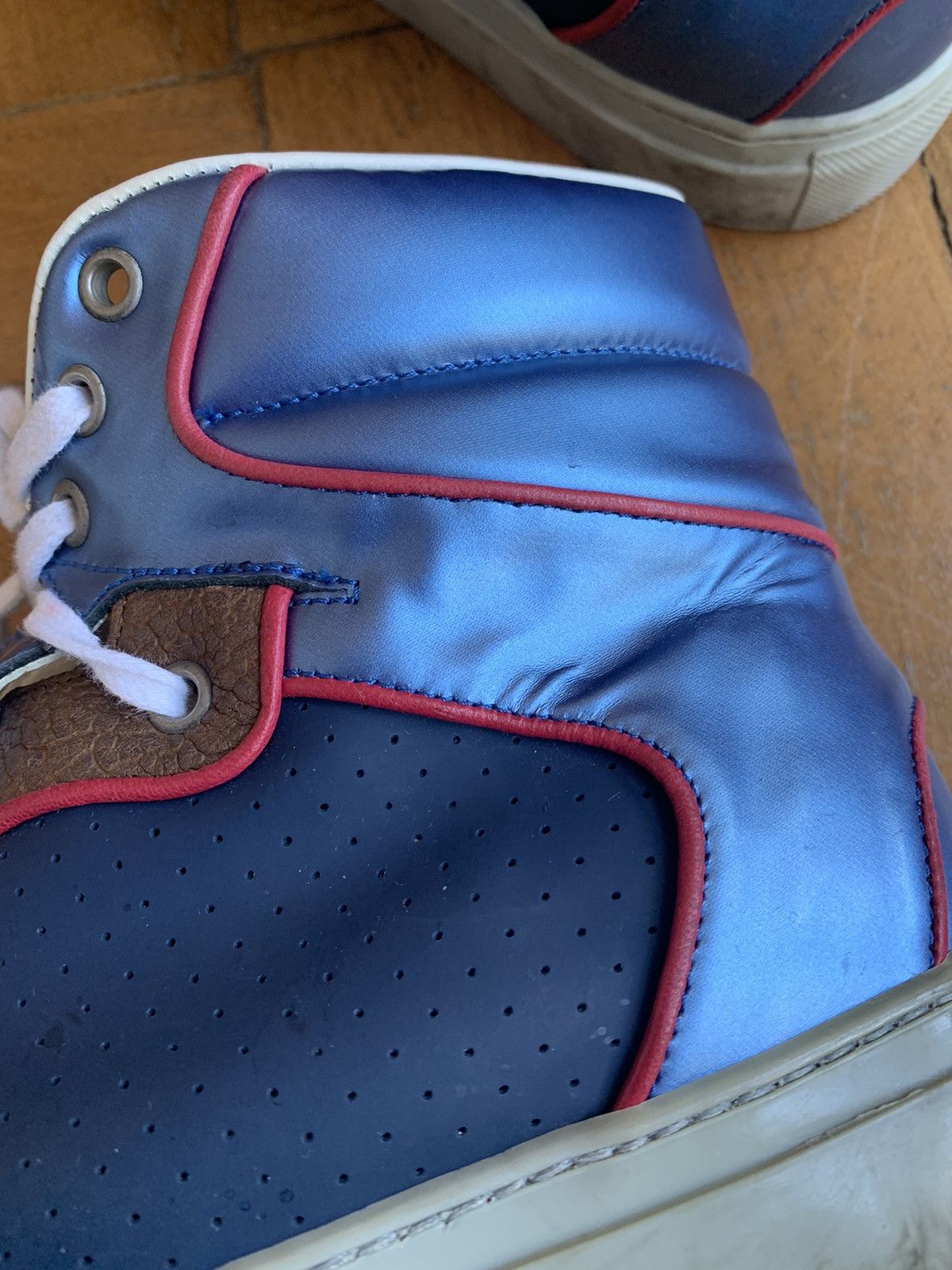 Balenciaga Rare Balenciaga Hi-Top Sneakers in Multicolor Leather Size US 9 / EU 42 - 9 Thumbnail