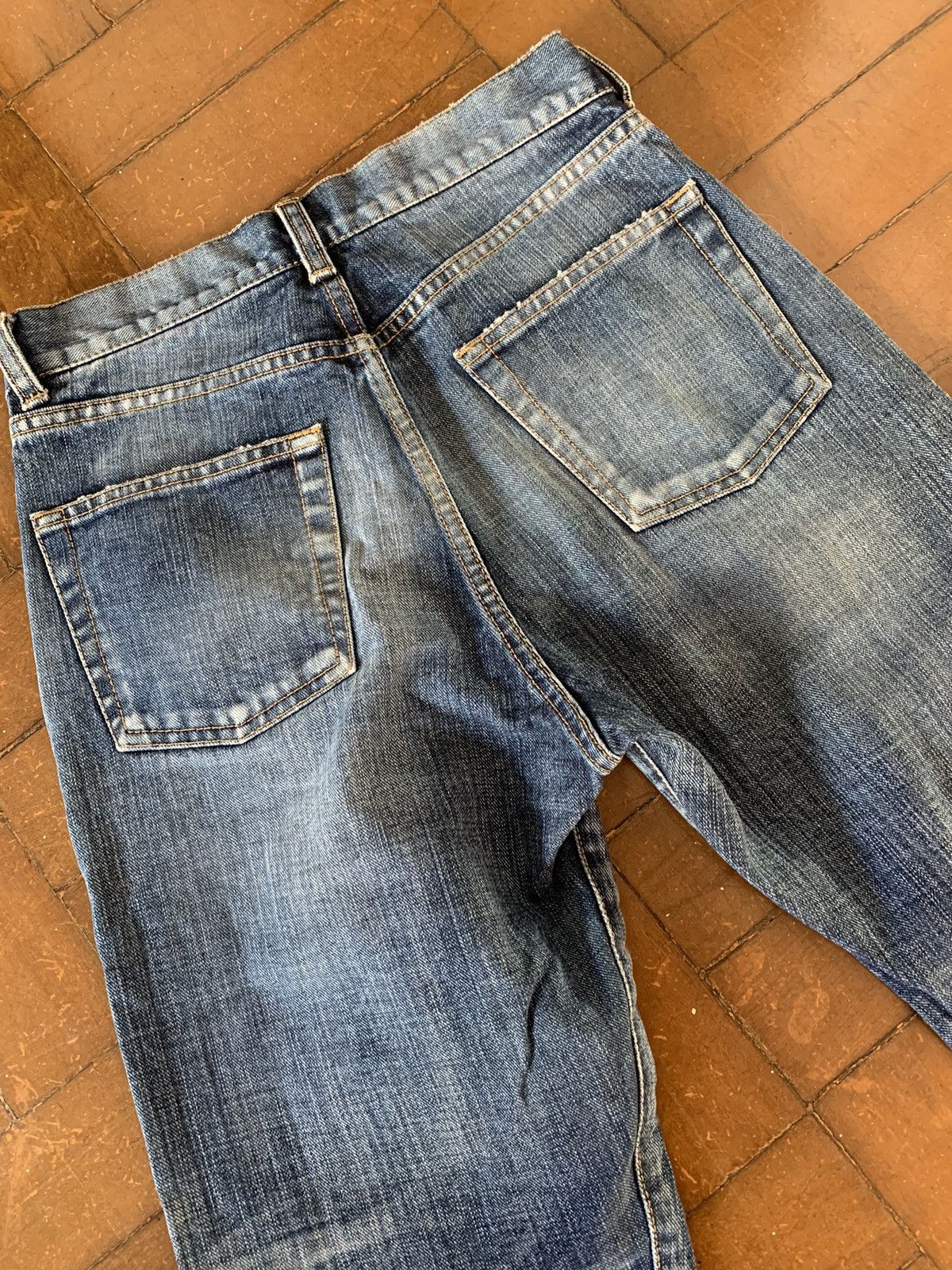 Saint Laurent Paris Saint Laurent Paris Asymmetric waistband blue jeans Size US 27 - 14 Thumbnail