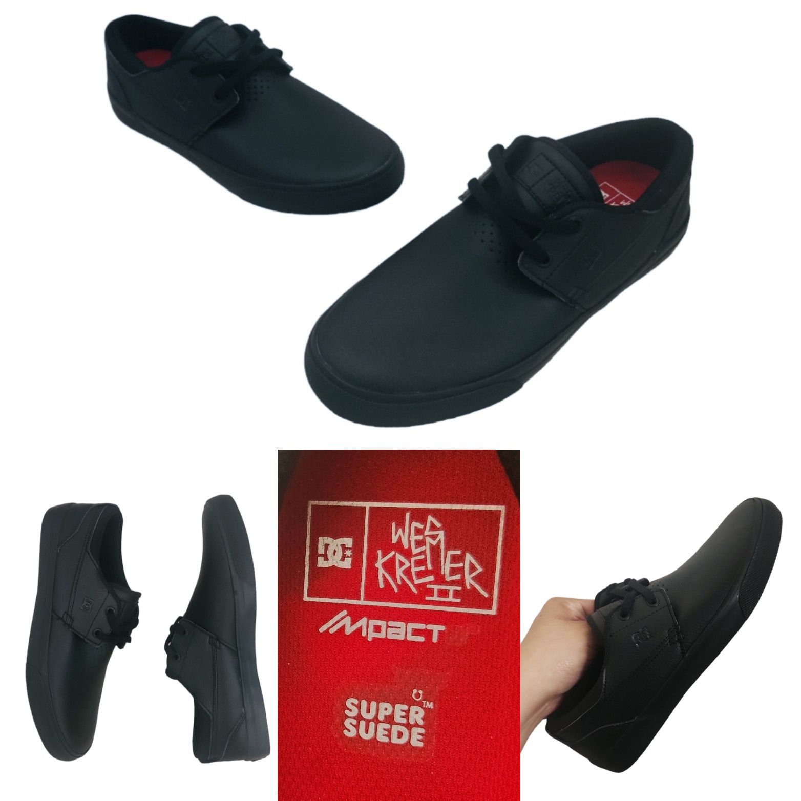 DC Wes Kremer S ADYS300241 Mens Black Leather sz shoes