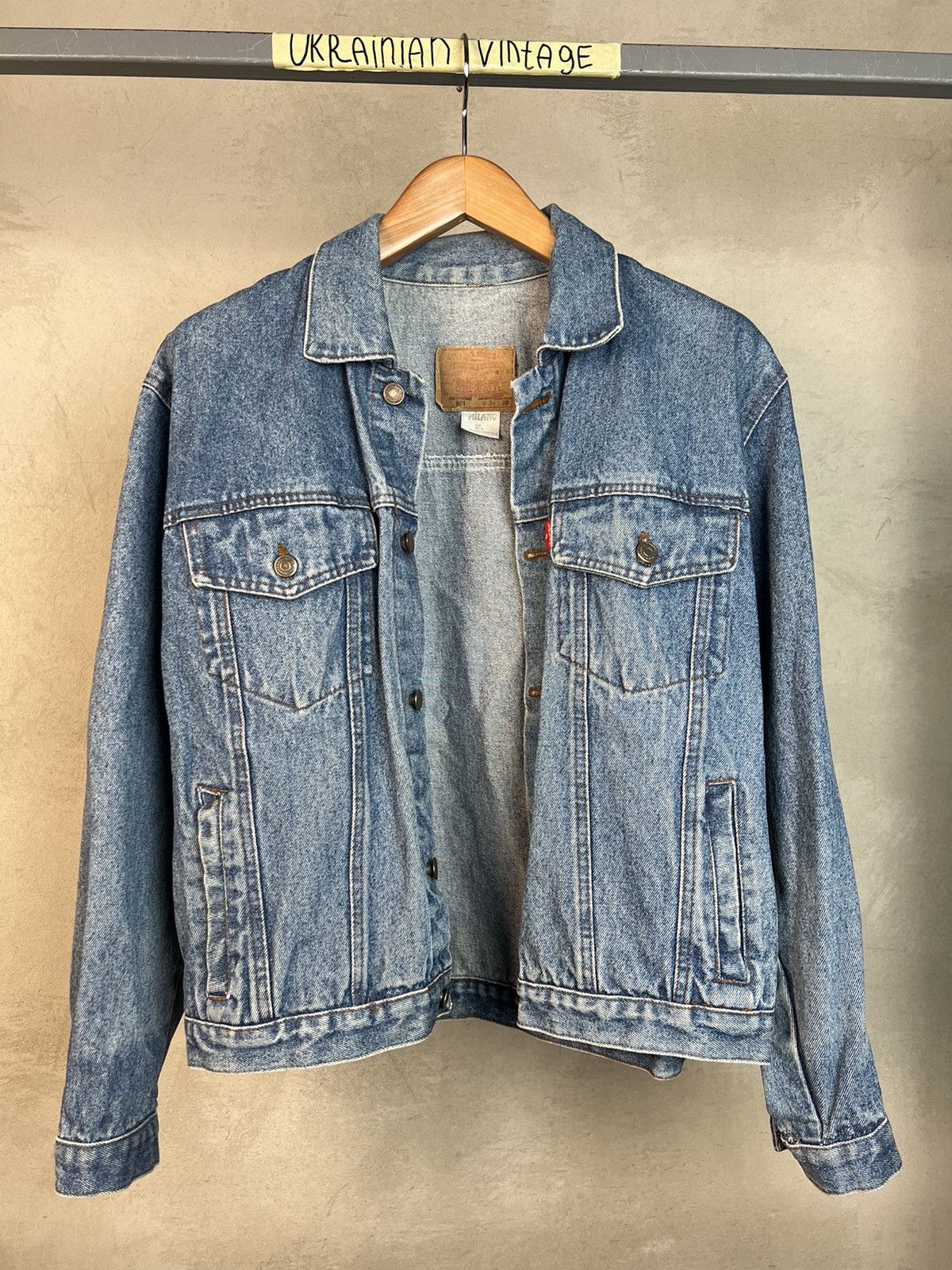 Levi's × Vintage Vintage LEVIS 501 Denim Jacket Trucker 80s Size 34 Size US M / EU 48-50 / 2 - 2 Thumbnail