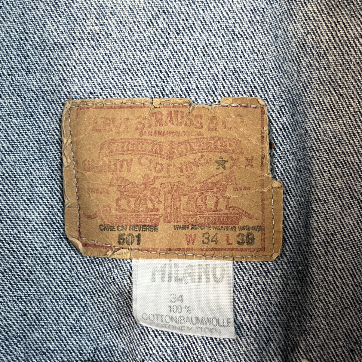 Levi's × Vintage Vintage LEVIS 501 Denim Jacket Trucker 80s Size 34 Size US M / EU 48-50 / 2 - 7 Thumbnail