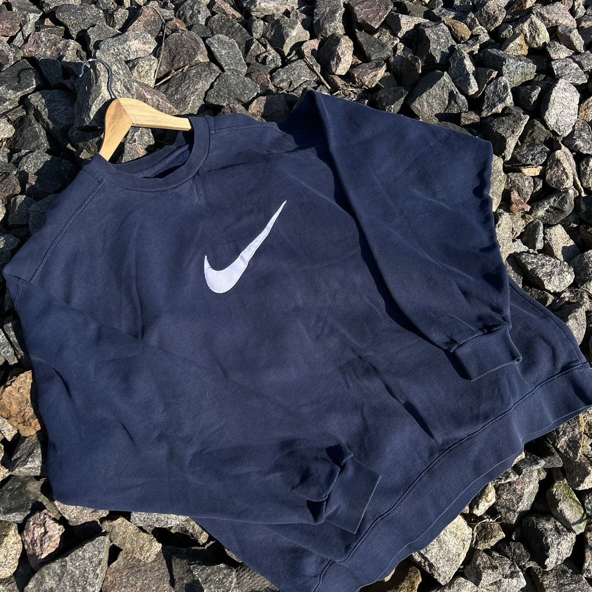 Nike × Vintage 90’s Nike Vintage Sweatshirt Big Swoosh Size US XL / EU 56 / 4 - 2 Thumbnail
