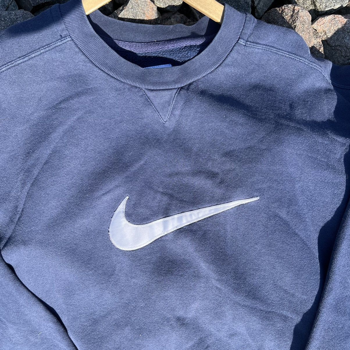 Nike × Vintage 90’s Nike Vintage Sweatshirt Big Swoosh Size US XL / EU 56 / 4 - 3 Thumbnail