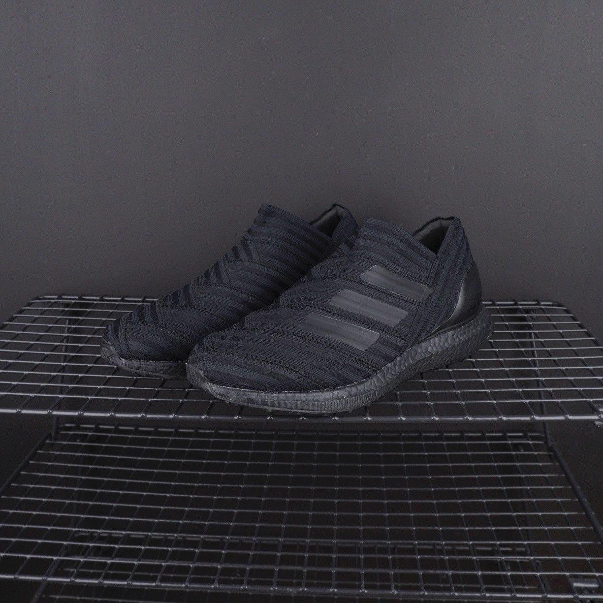 image of Adidas Limited Nemeziz 17+ Ultraboost Black Sneakers, Men's (Size 9.5)