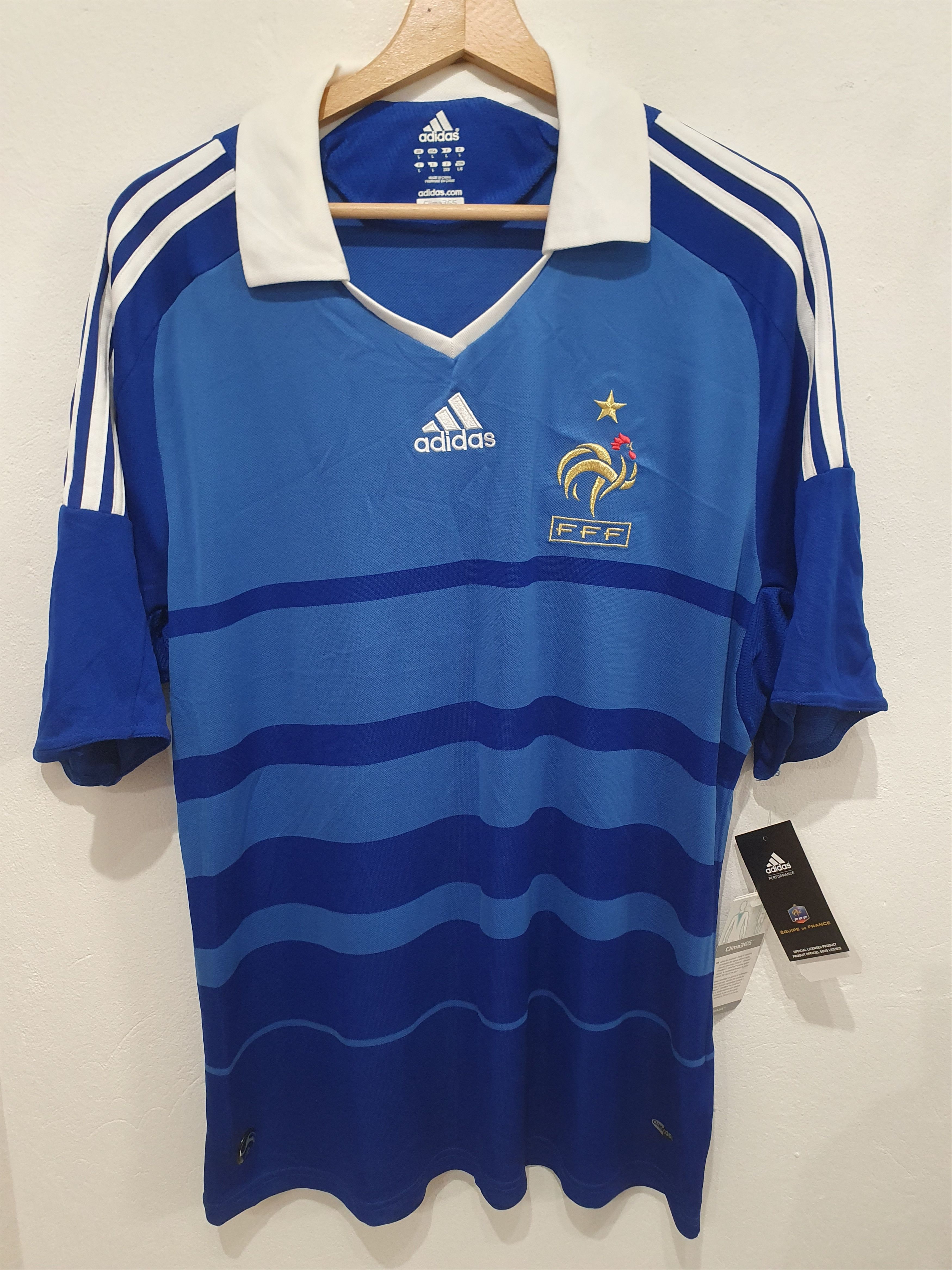 ADIDAS FRANCE 2008 SIZE L NEW FOOTBALL SHIRT SOCCER
