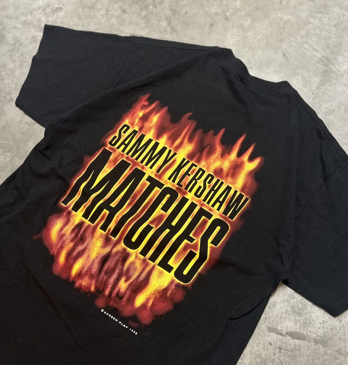 Vintage Sammy Kershaw “Matches” Fire Band Tee Grailed