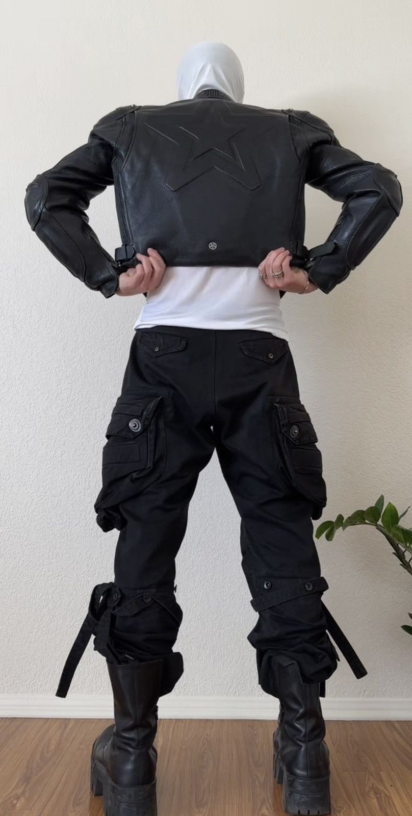 Japanese Brand × Vintage Kadoya Head Factory Armor Black Star Leather Size US L / EU 52-54 / 3 - 12 Thumbnail