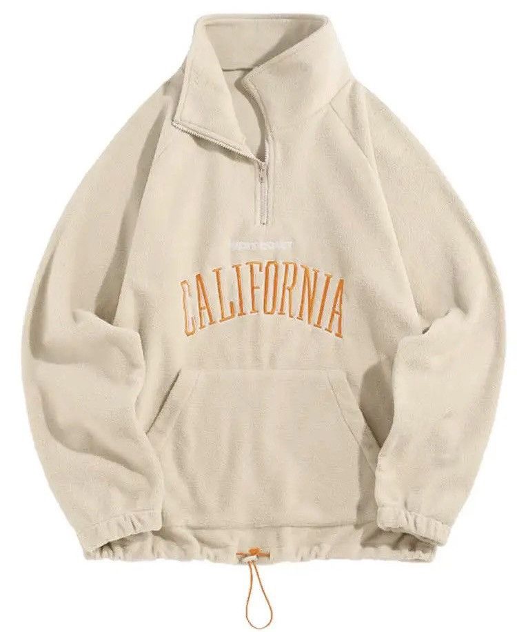 Designer × Vintage Fleece sweatshirt with a high collar and an inscription Size US M / EU 48-50 / 2 - 1 Thumbnail