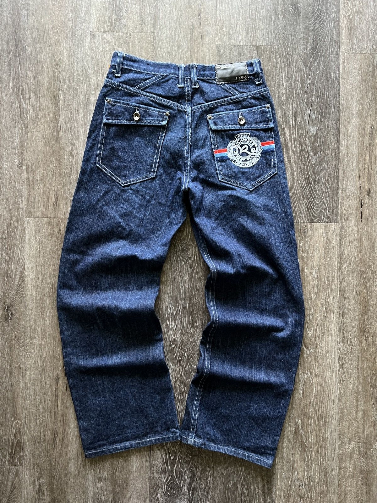 Vintage Y2K Rocawear wide leg baggy embroidered jeans