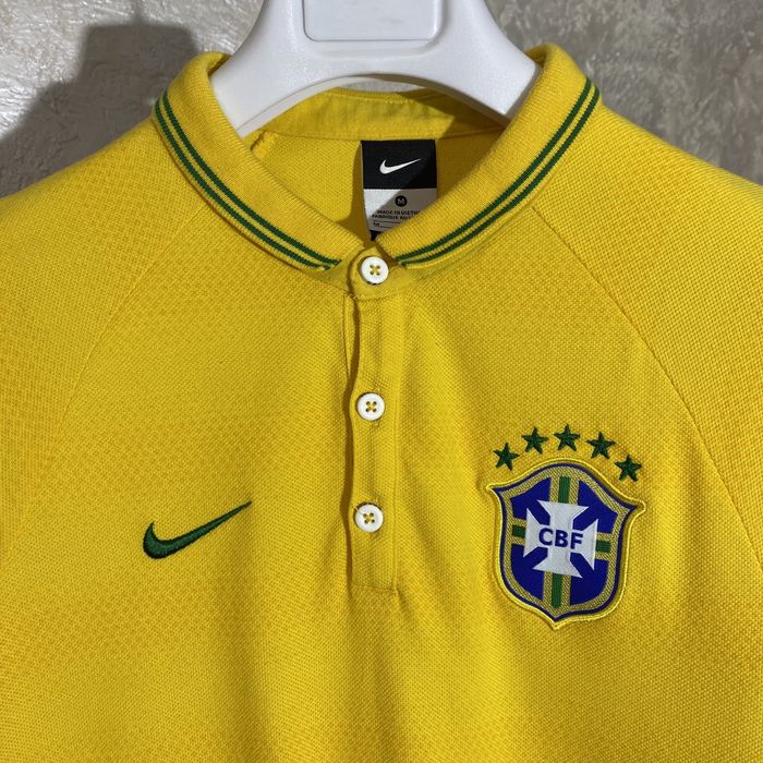 Nike Blokecore ⚽️ Nike Brazil 2014 Football Shirt Polo y2k rare M | Grailed