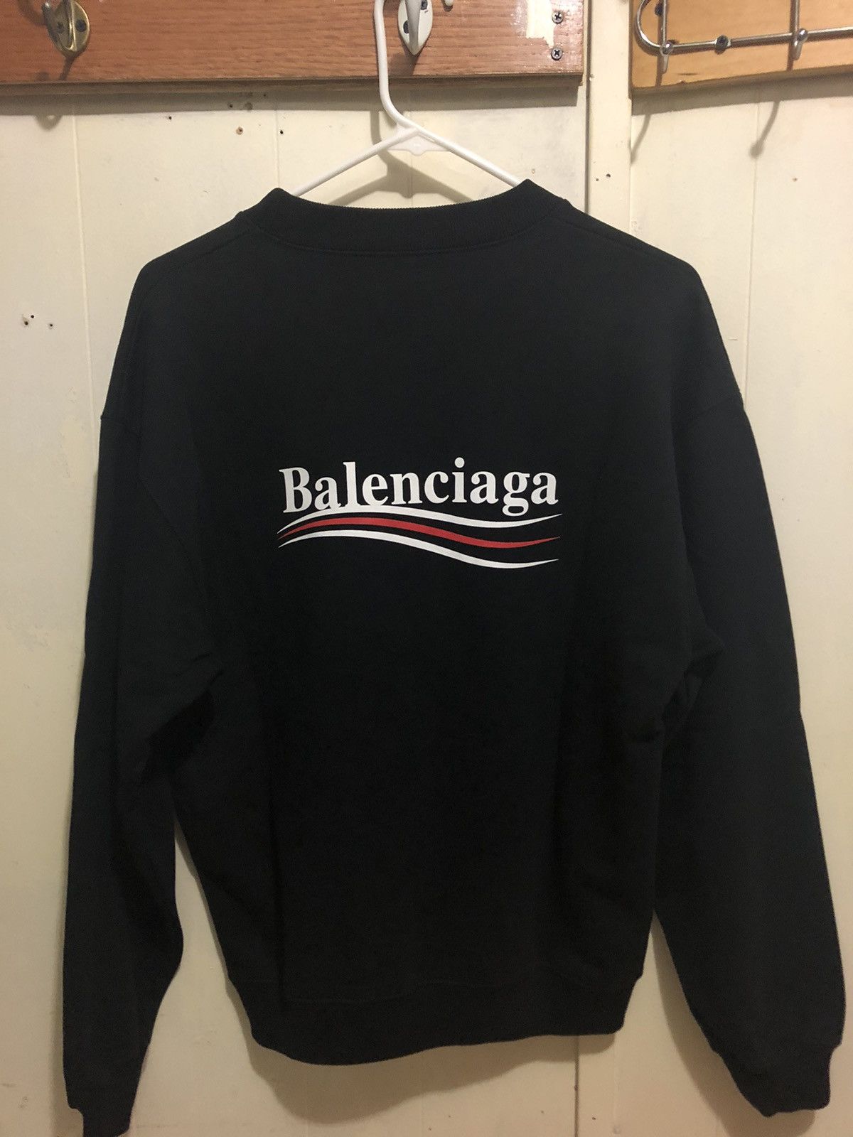 Balenciaga Black Campaign Logo Sweatshirt Grailed