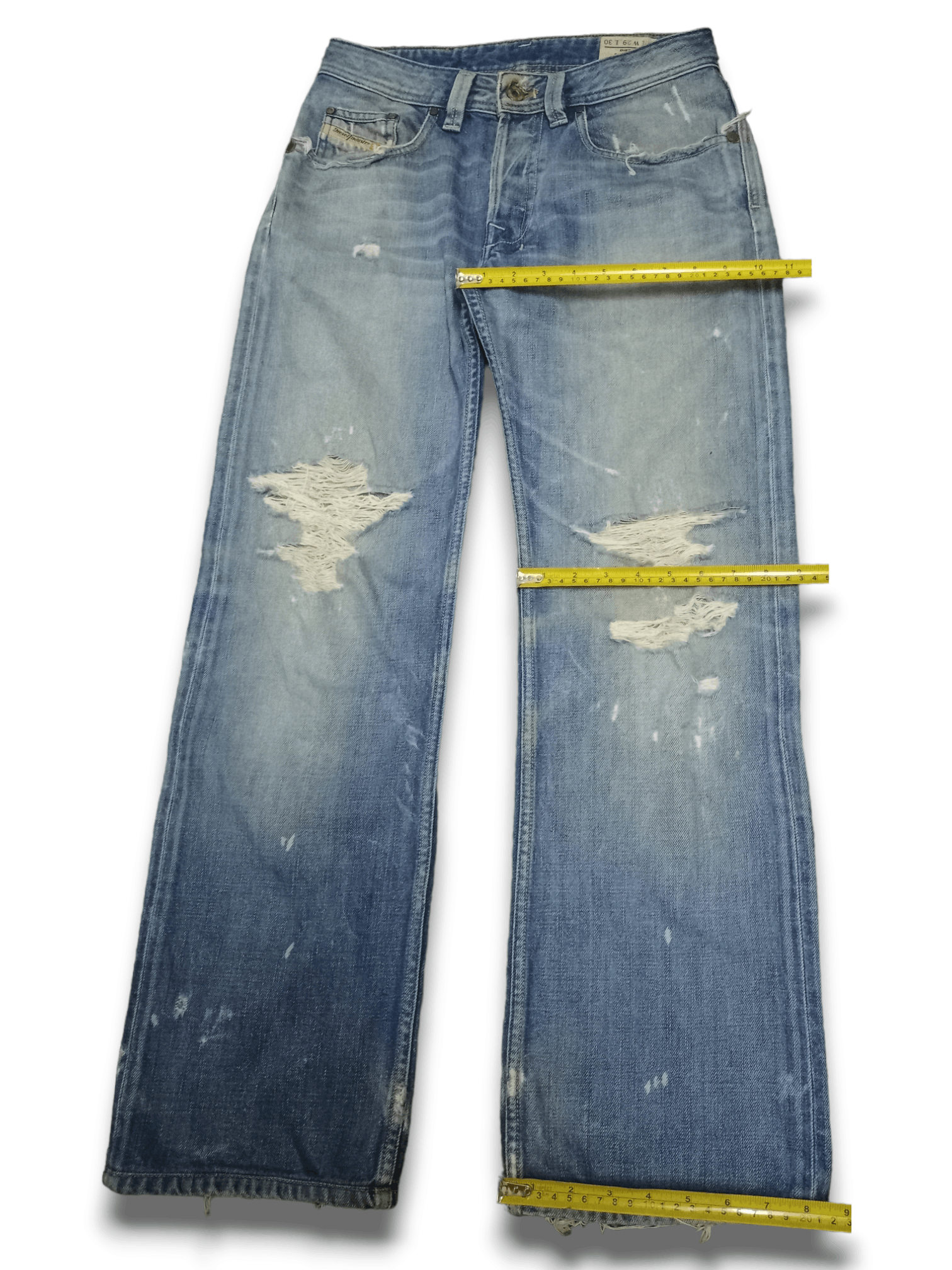 Diesel Vintage Diesel Levan Button Fly Distressed Baggy Jeans 29x29 Size US 29 - 13 Thumbnail