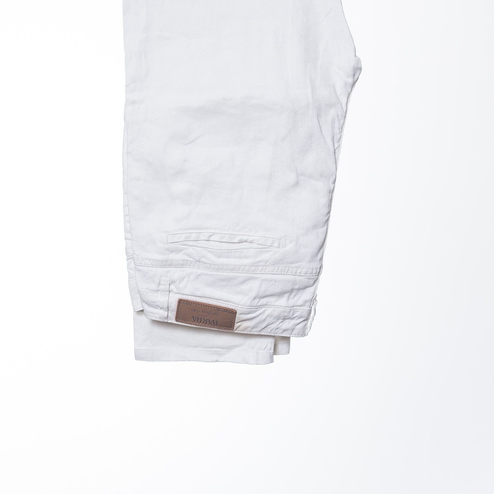 BARBA White Cotton Chinos Italy Made Size 34