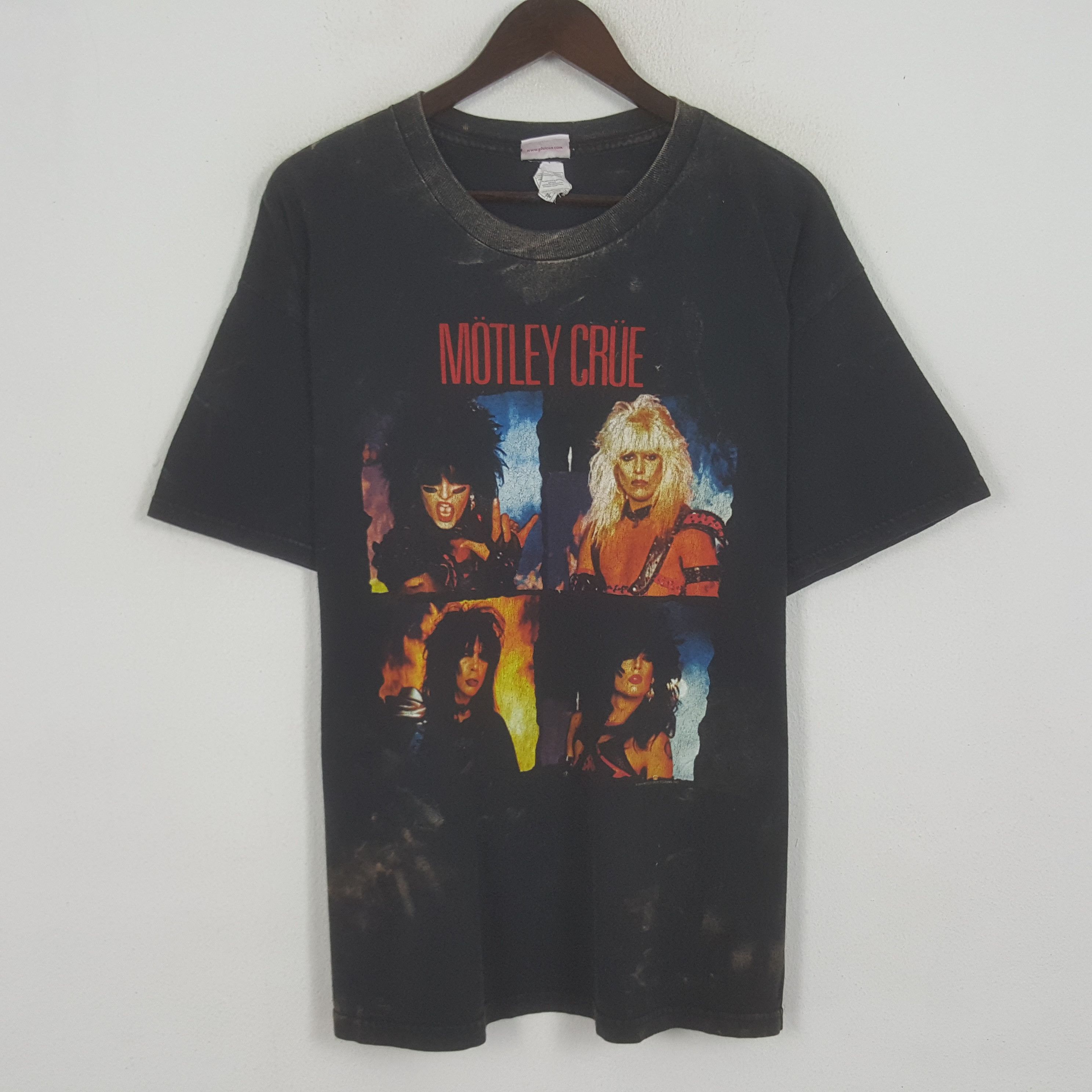 Motley Crue T-Shirt Ufficiale – Vintage Punk Collage – Unisex, Nero, Cotone Morbido, Taglie S-XXL