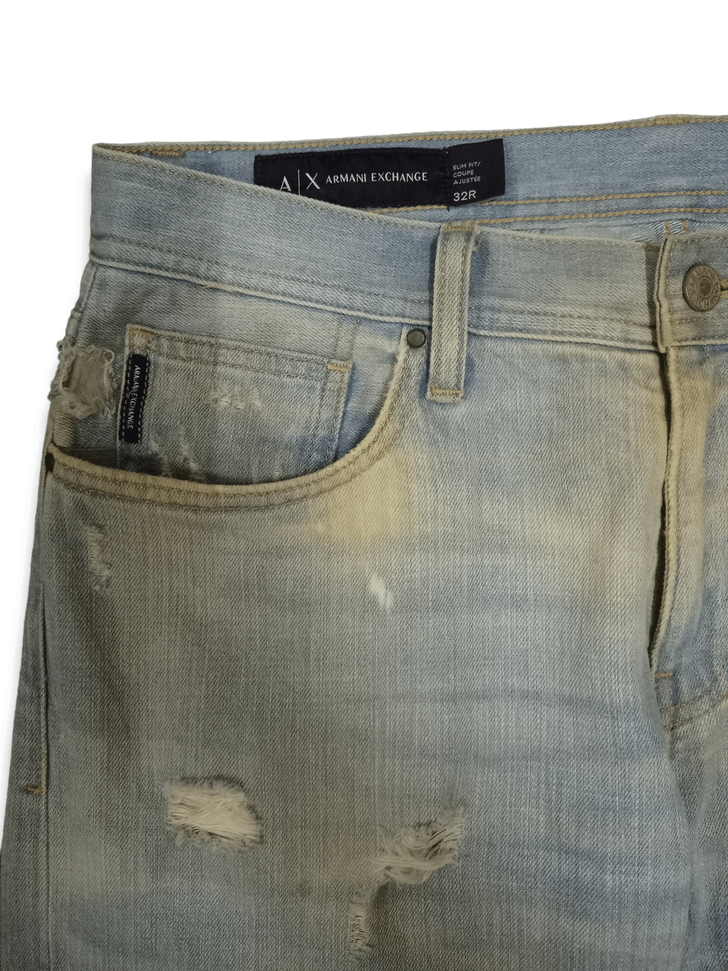 Armani × Armani Exchange Vintage Armani Exchange Distressed Jeans Size US 33 - 5 Thumbnail