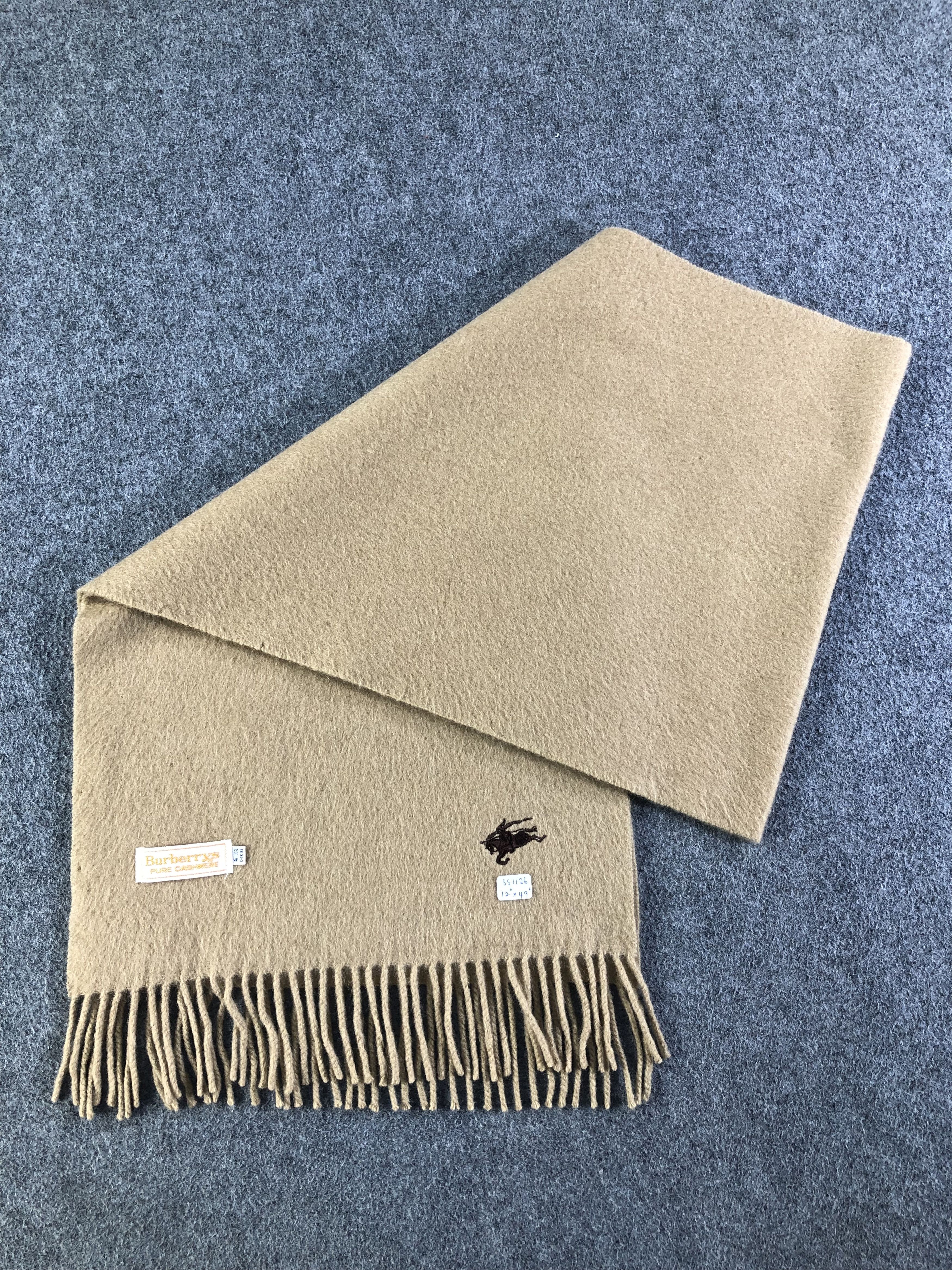 Burberry Burberry Pure Cashmere Scarf / Muffler / Neckwear Size ONE SIZE - 6 Thumbnail