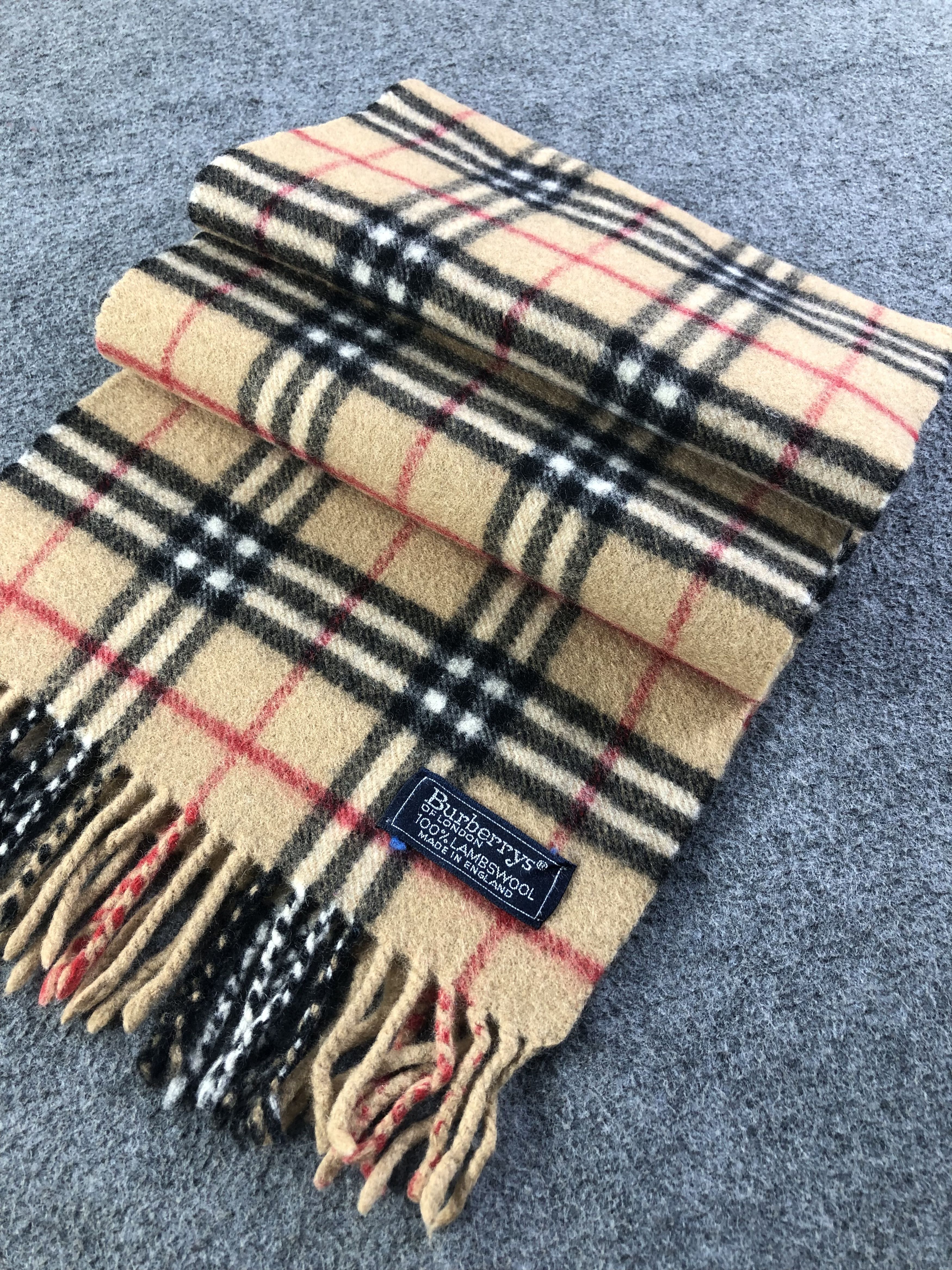 Burberry Burberry Nova Check Lambswool Scarf / Muffler / Neckwear Size ONE SIZE - 2 Thumbnail