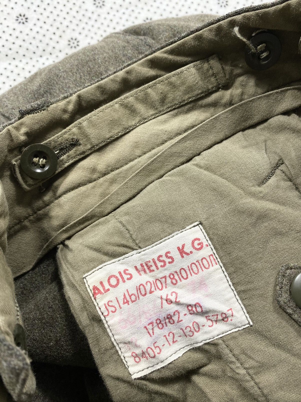 Vintage Issue 60s Deutschland Army Extreme Weather Raw Wool Trouser Size US 36 / EU 52 - 7 Thumbnail