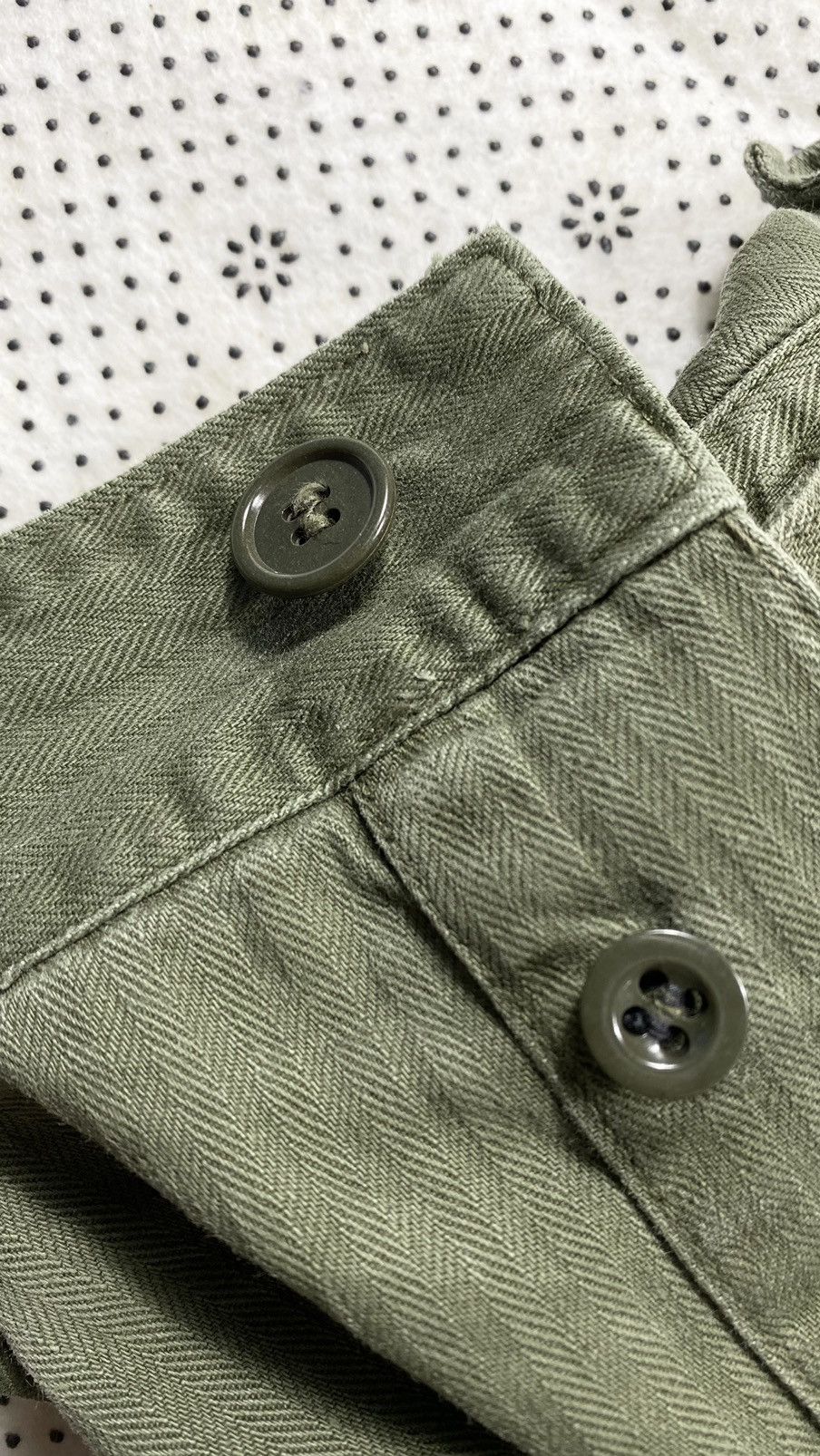 Vintage Vintage Issue 70s Dutch Army Monkey ( HBT ) fatigue pant Size US 30 / EU 46 - 11 Thumbnail