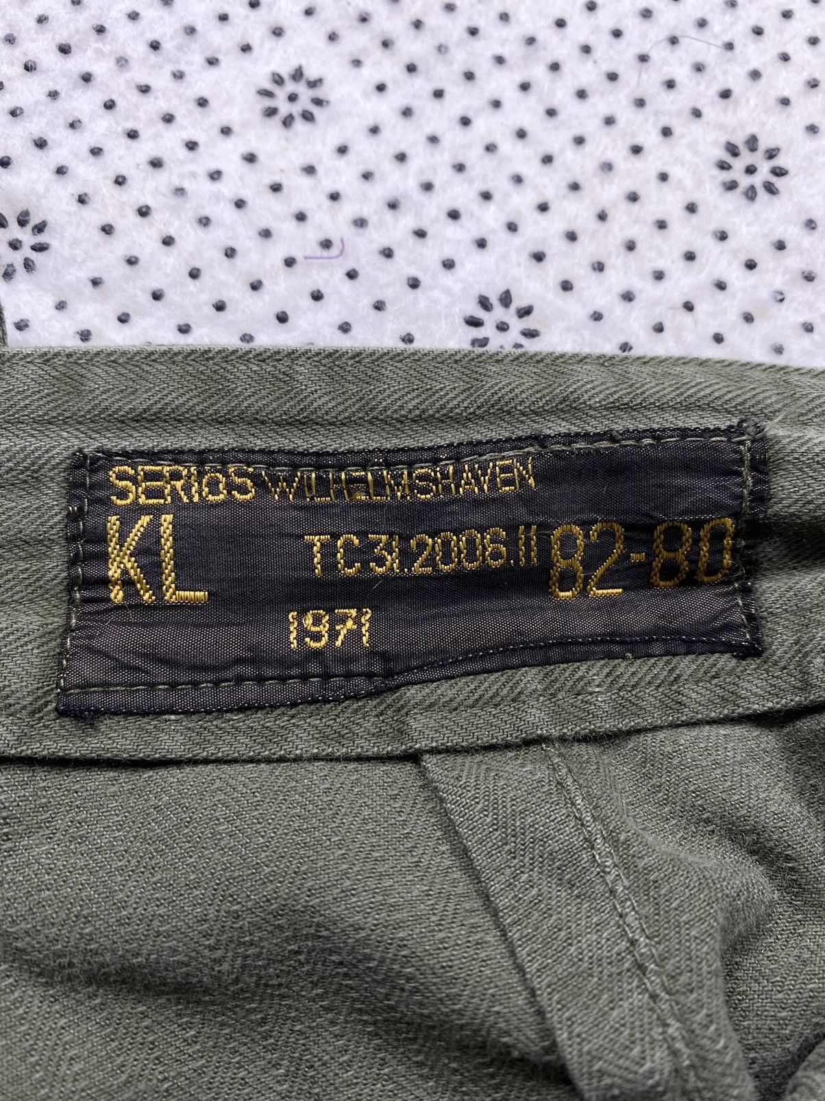 Vintage Vintage Issue 70s Dutch Army Monkey ( HBT ) fatigue pant Size US 30 / EU 46 - 8 Thumbnail