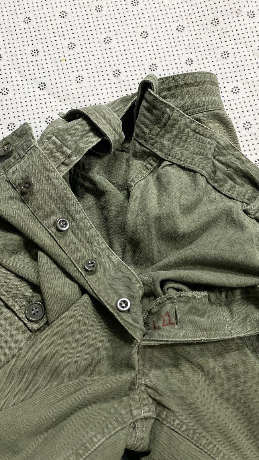 Vintage Vintage Issue 70s Dutch Army Monkey ( HBT ) fatigue pant Size US 30 / EU 46 - 10 Thumbnail