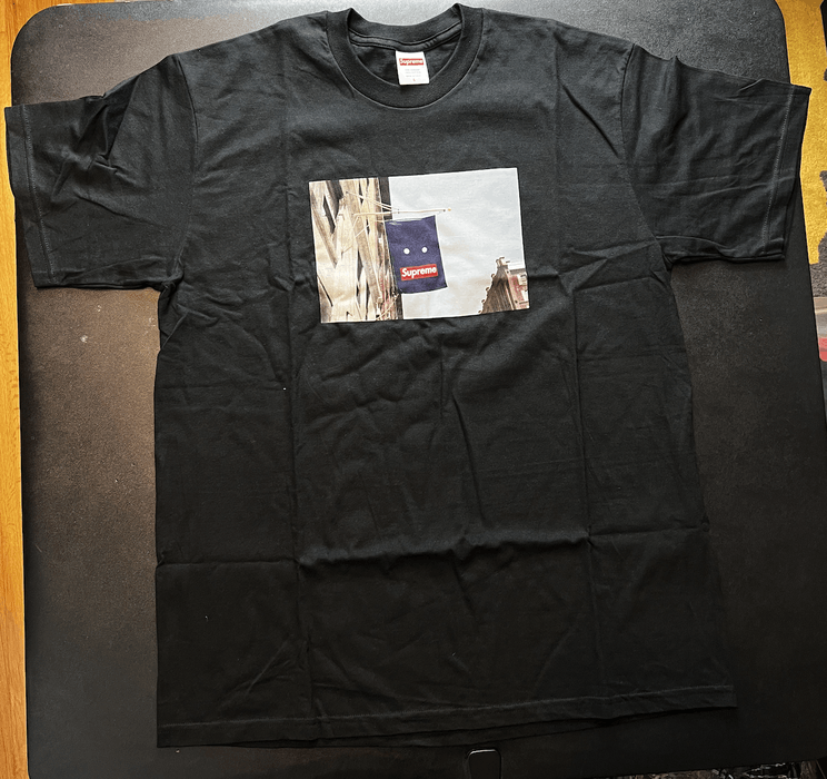 Supreme Supreme Banner Tee Black FW19 | Grailed