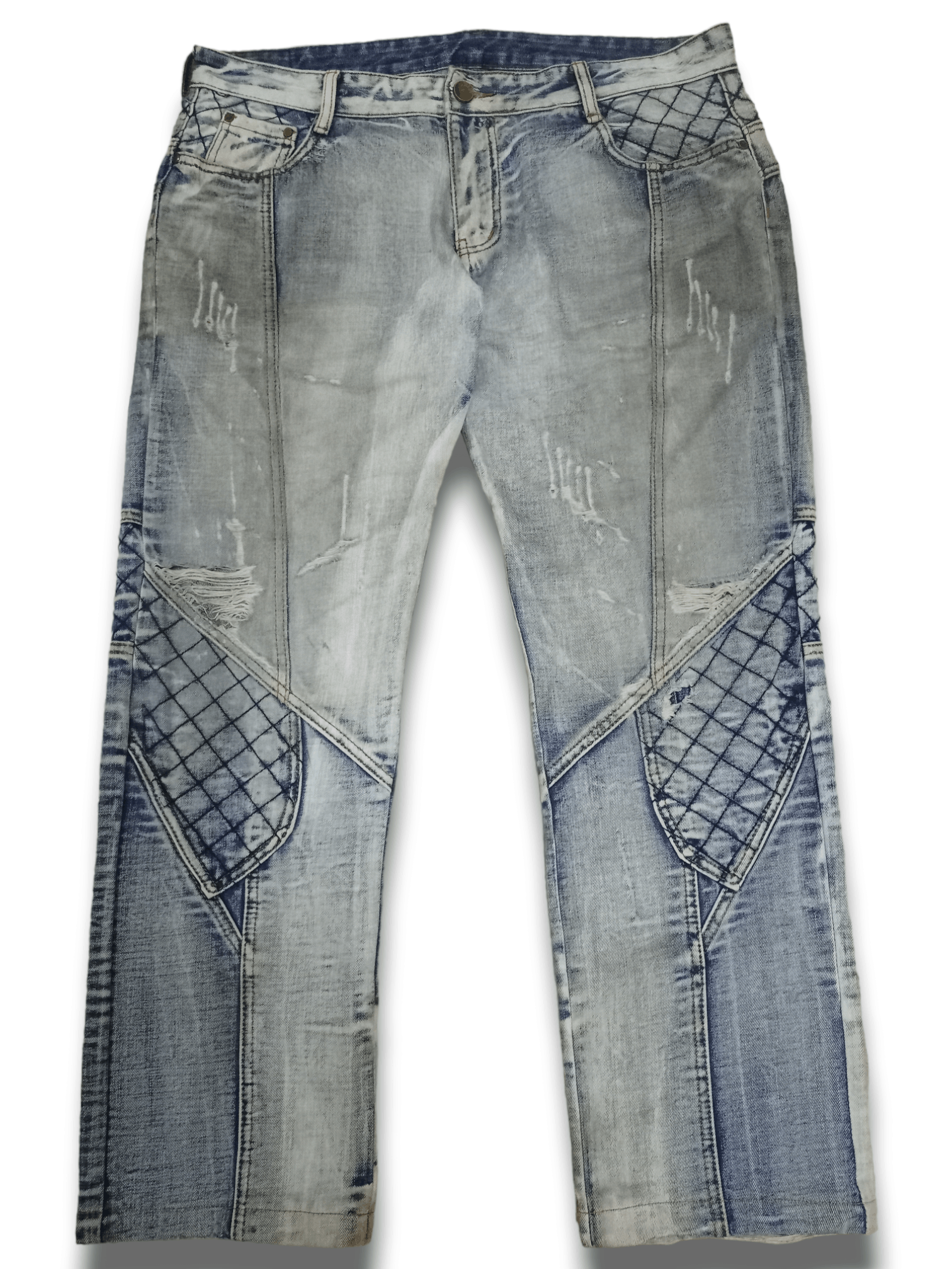 Japanese Brand SALES🔥 Vintage Japanese Moto Distressed Baggy Denim Pants Size US 38 / EU 54 - 1 Thumbnail