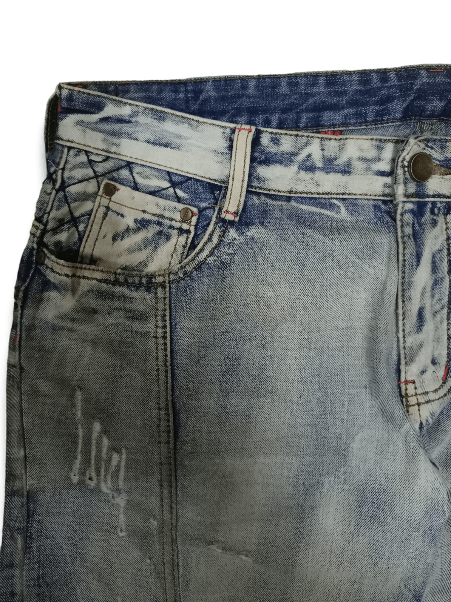 Japanese Brand SALES🔥 Vintage Japanese Moto Distressed Baggy Denim Pants Size US 38 / EU 54 - 4 Thumbnail