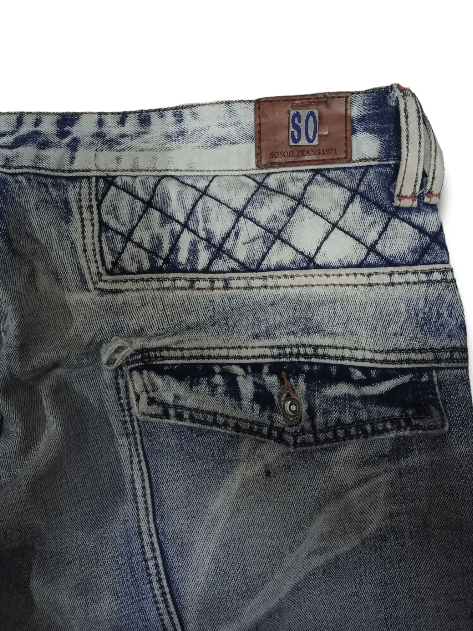 Japanese Brand SALES🔥 Vintage Japanese Moto Distressed Baggy Denim Pants Size US 38 / EU 54 - 9 Thumbnail