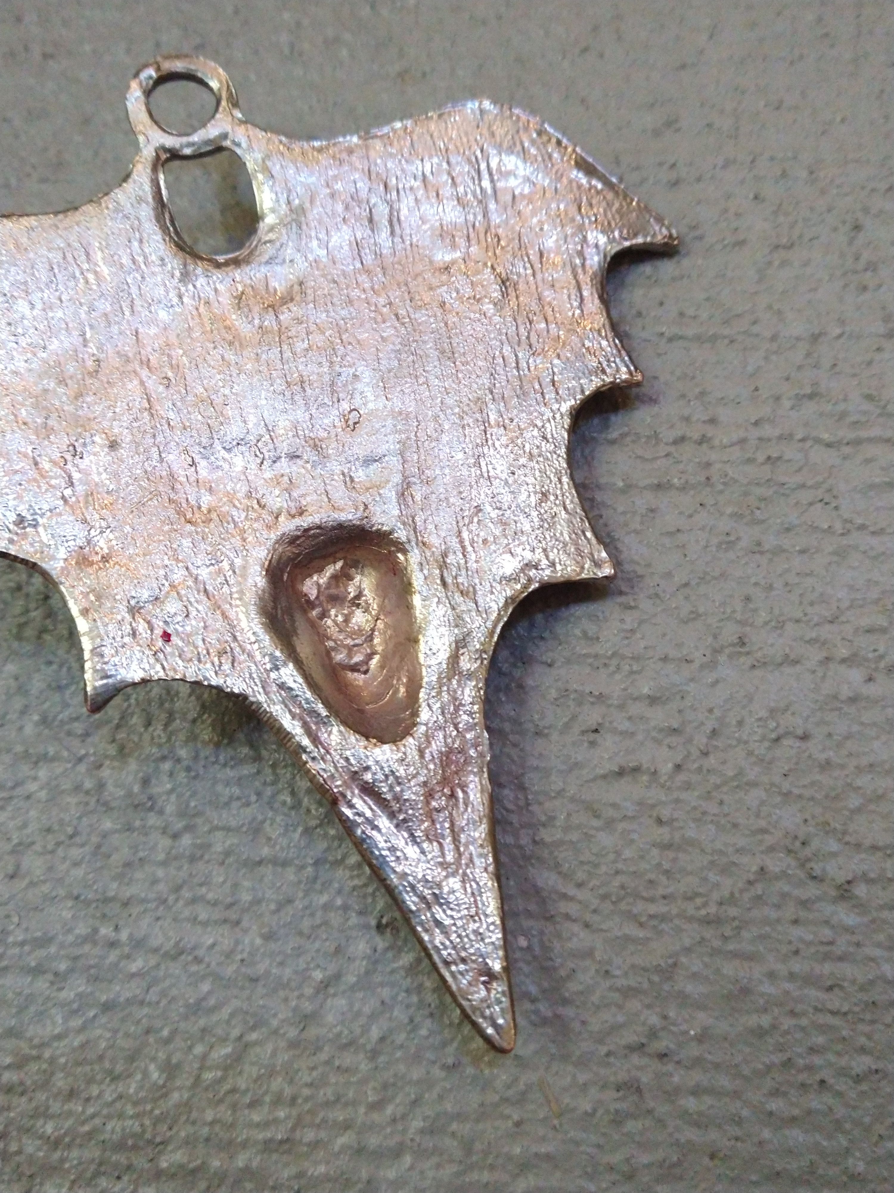 Jewelry Bat Pendant 4" Halloween Orange Silver Size ONE SIZE - 8 Thumbnail