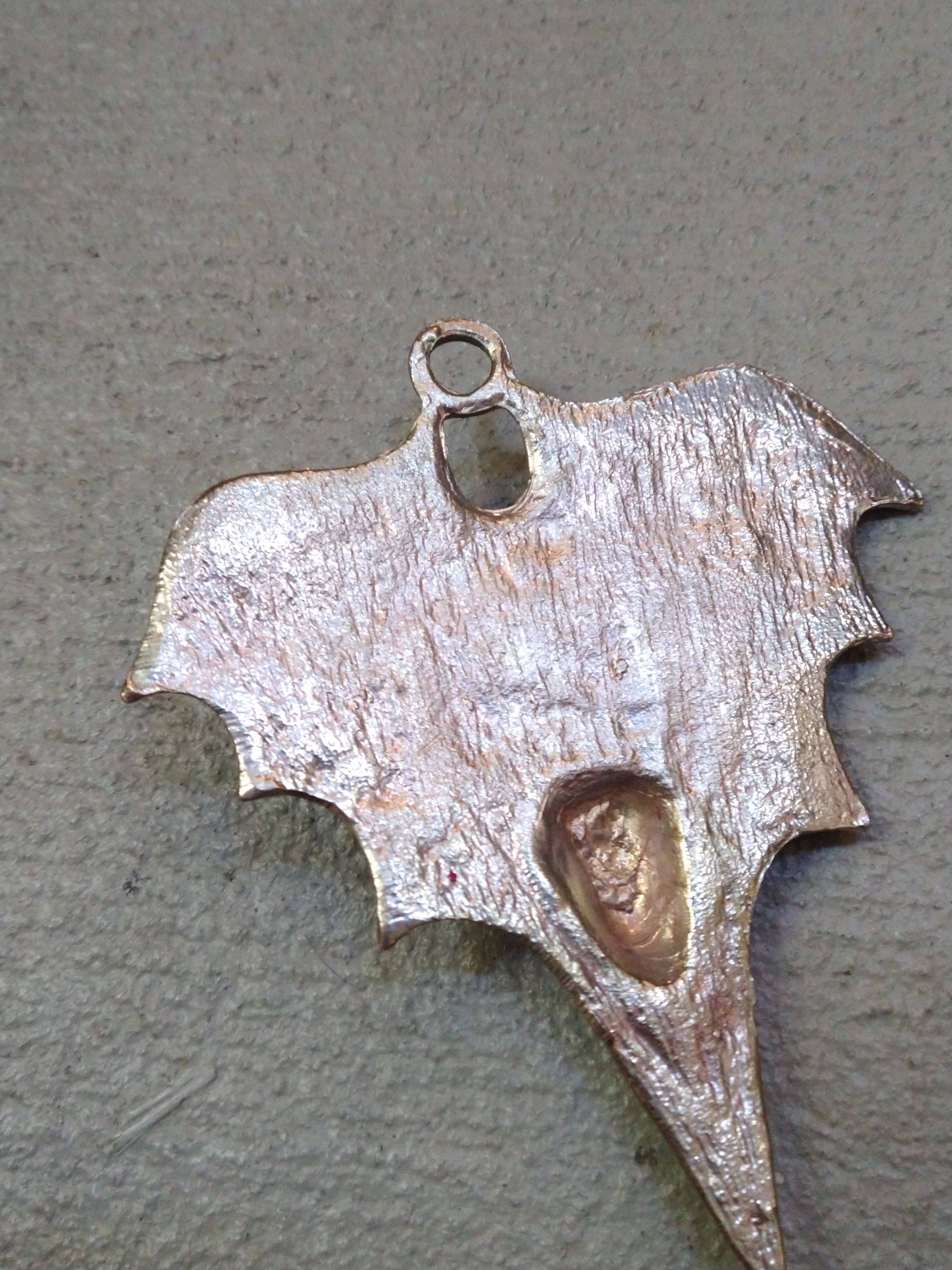 Jewelry Bat Pendant 4" Halloween Orange Silver Size ONE SIZE - 7 Thumbnail