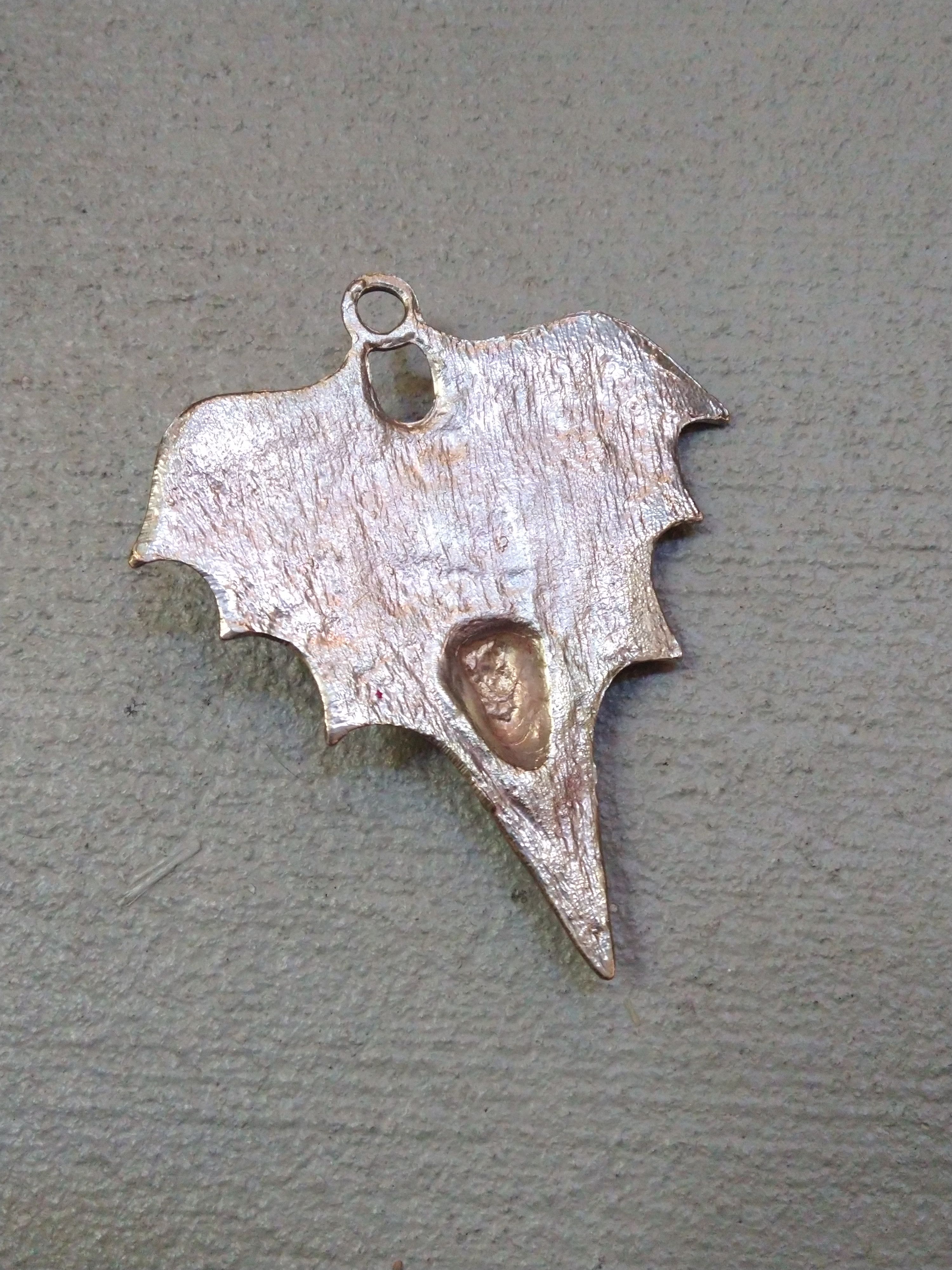 Jewelry Bat Pendant 4" Halloween Orange Silver Size ONE SIZE - 6 Thumbnail