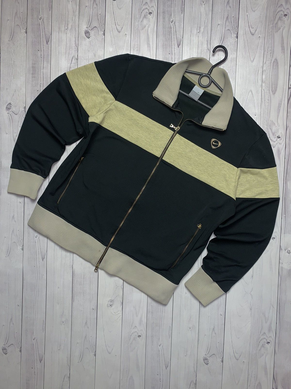 Nike × Vintage Vintage Nike track jacket gold line size XL Size US XL / EU 56 / 4 - 1 Thumbnail