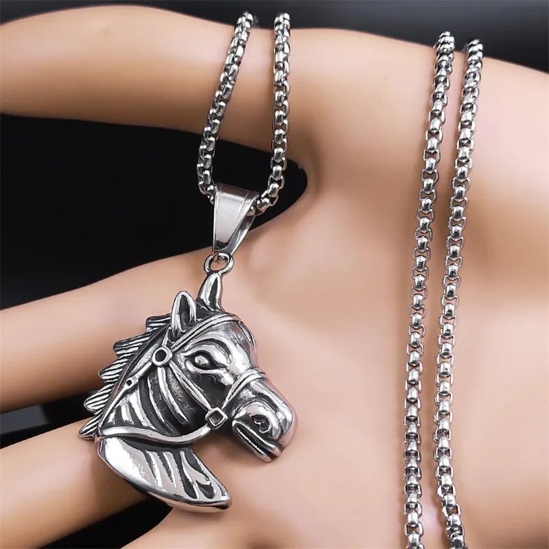 Jewelry Gothic Horse Necklaces Size ONE SIZE - 2 Thumbnail