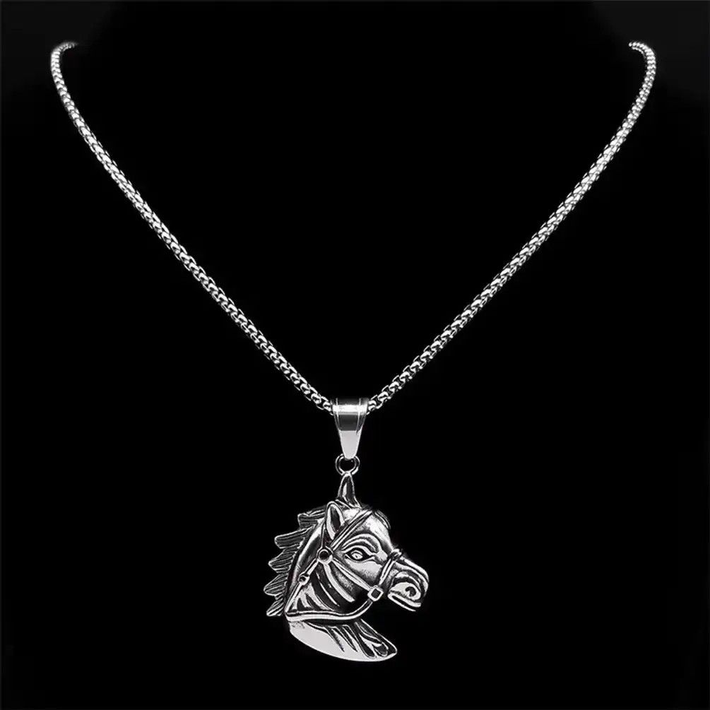 Jewelry Gothic Horse Necklaces Size ONE SIZE - 3 Thumbnail