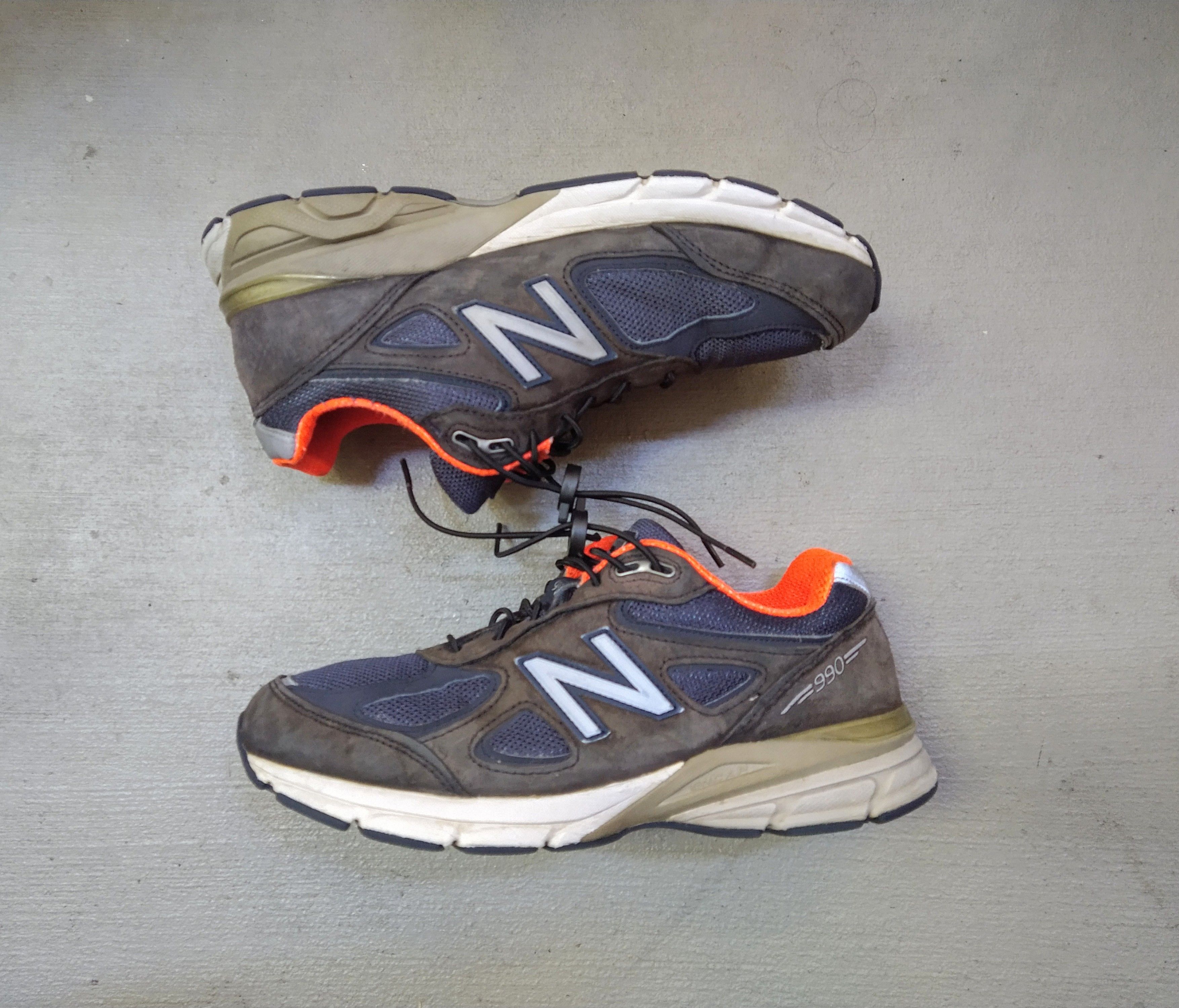 New balance 990 navy orange best sale