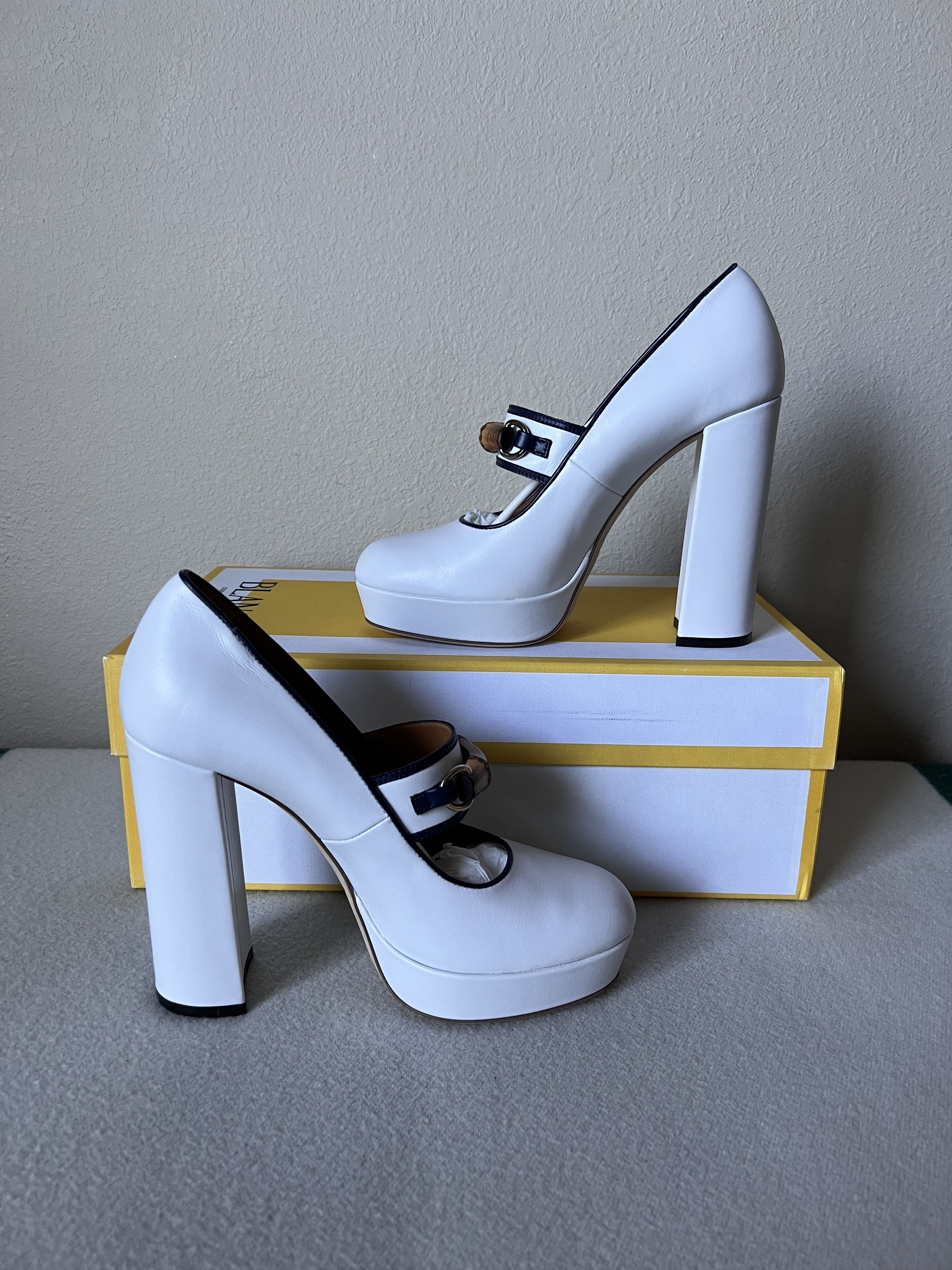 Casablanca Casablanca 12 CM Bamboo Pumps in White Size US 8 / IT 38 - 3 Thumbnail