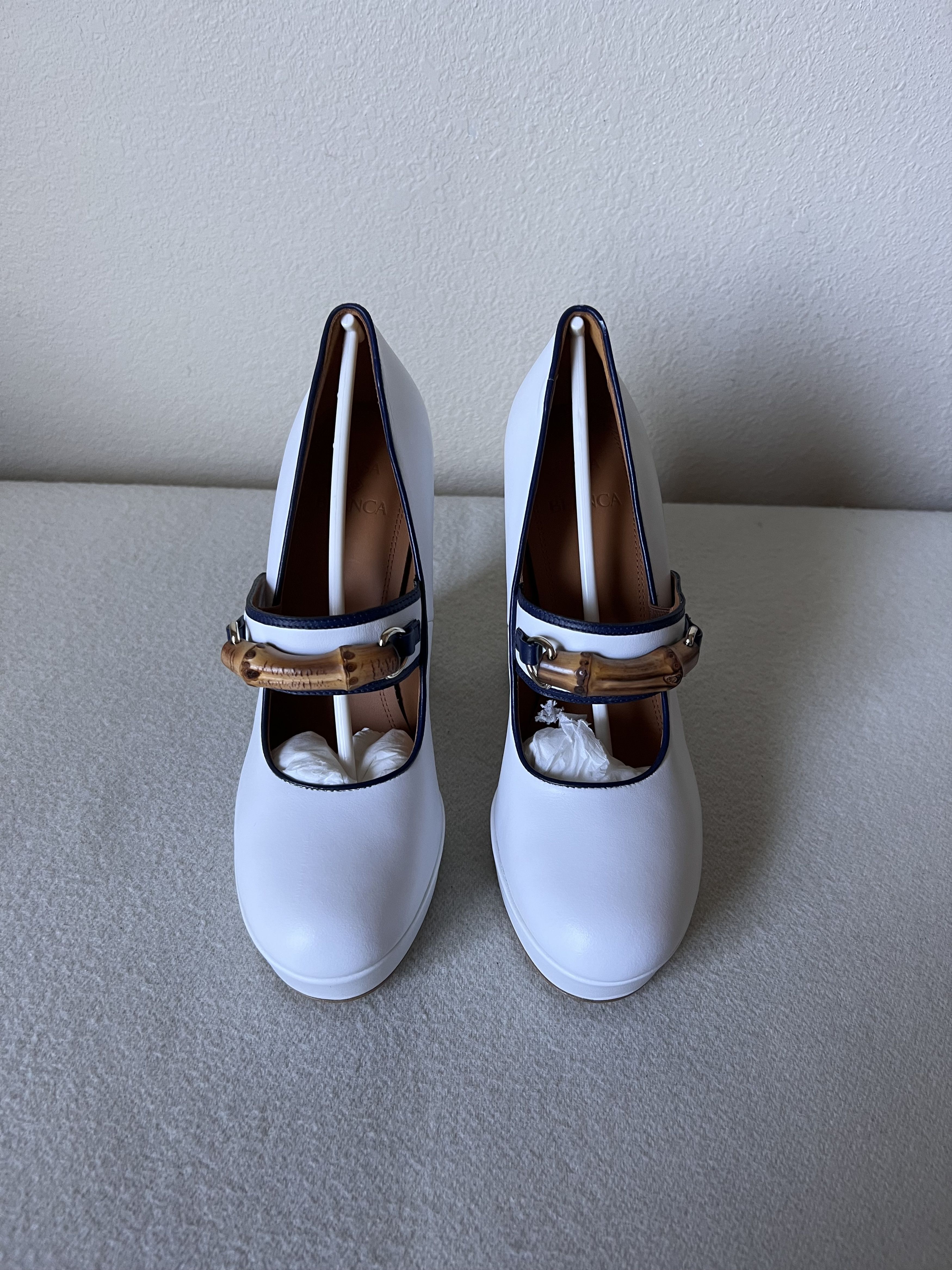 Casablanca Casablanca 12 CM Bamboo Pumps in White Size US 8 / IT 38 - 4 Thumbnail