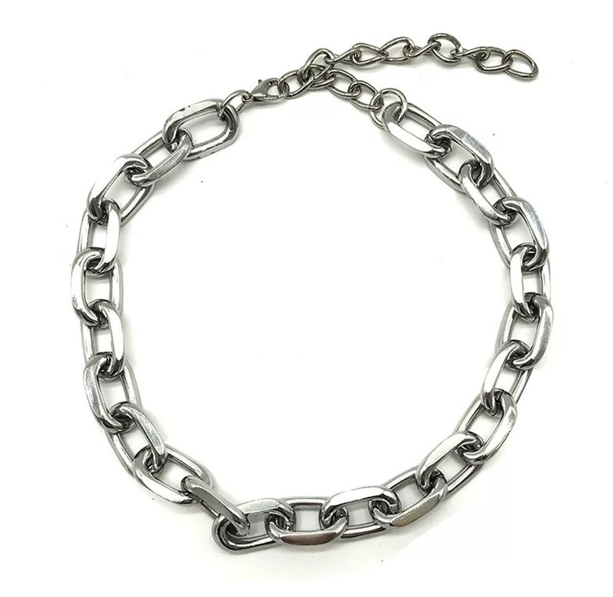 Jewelry Choker Punk Gothic Post Chain Link Necklace Size ONE SIZE - 2 Thumbnail