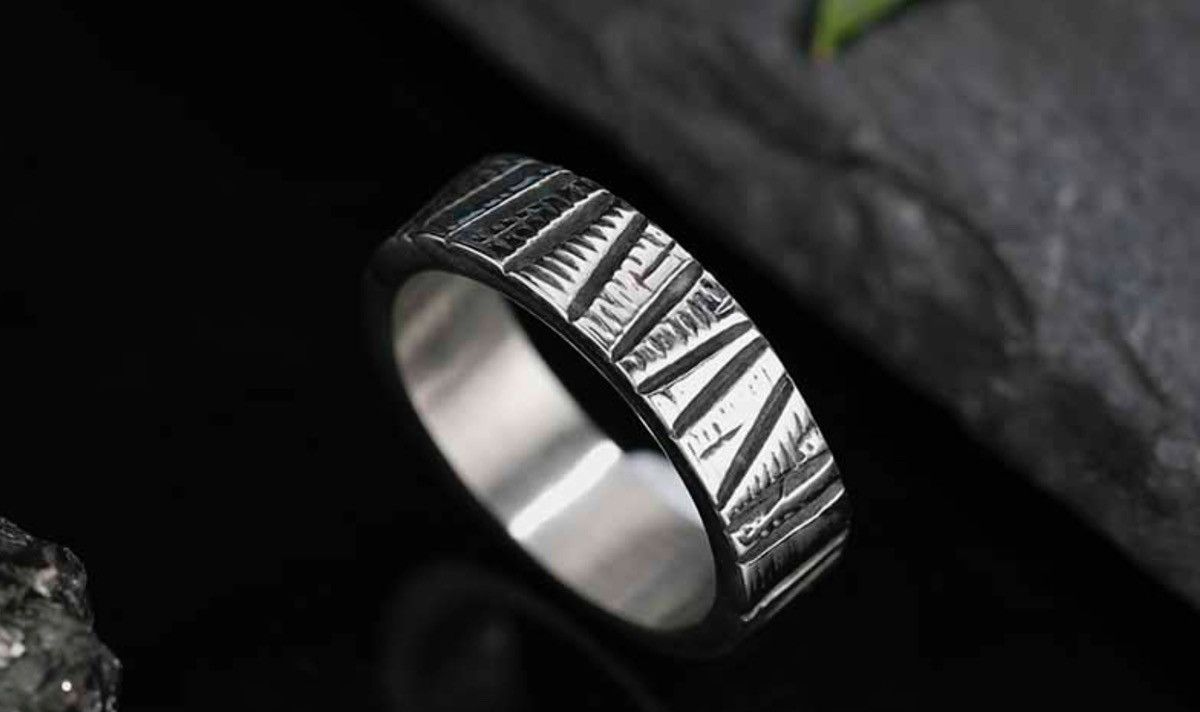 Jewelry × Vintage Gothic Simple Retro Line Shape Ring Size ONE SIZE - 1 Thumbnail