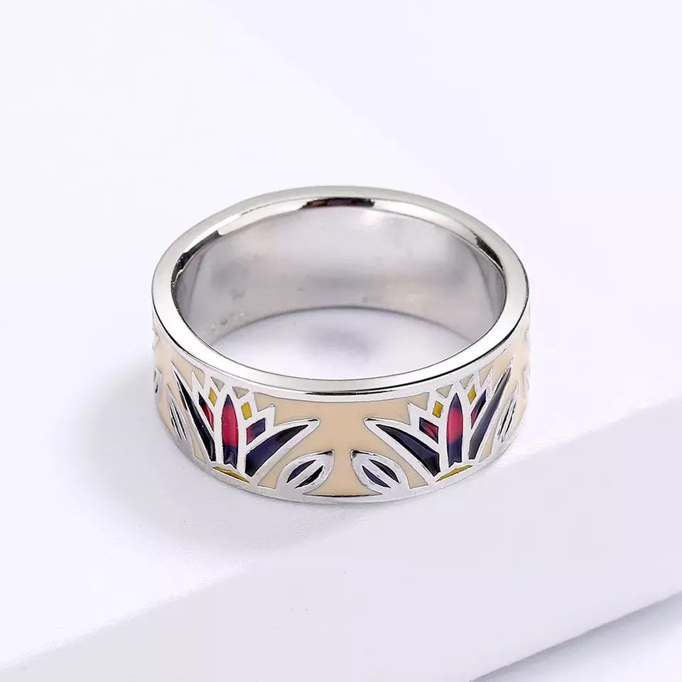 Japanese Brand × Jewelry × Vintage Creative Handmade Enamel Craft Ring Size ONE SIZE - 2 Thumbnail